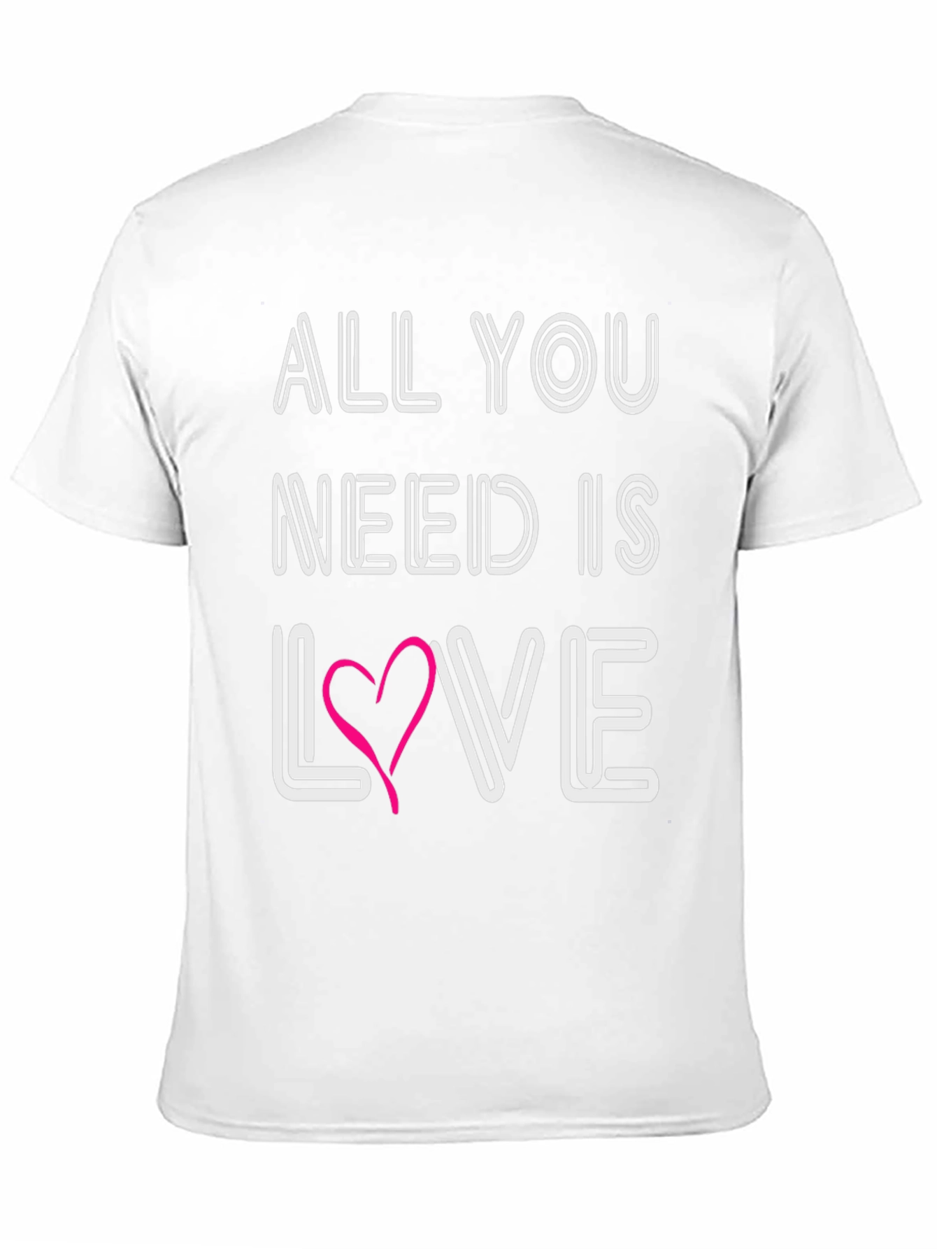 Black All You Need Is Love T-Shirt view 11