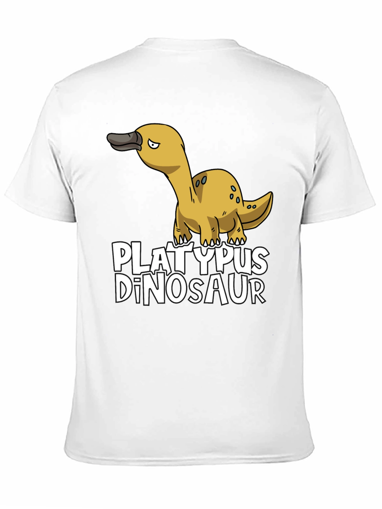 Black Platypus Dinosaur Funny Graphic Tee view 11