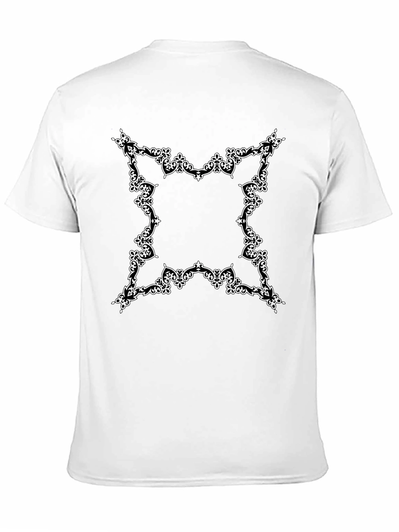 Black Ornate Graphic Black T-Shirt view 11