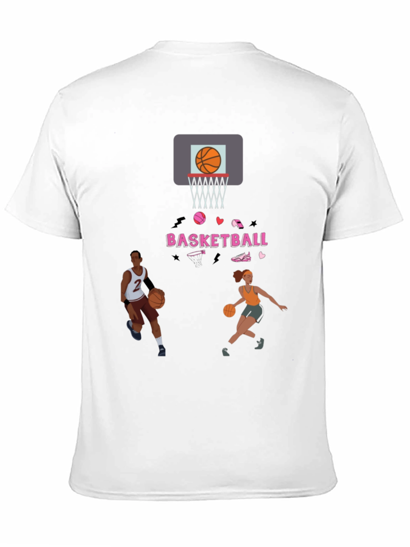 Black Basketball Graphic Tee - Playful & Sporty view 11