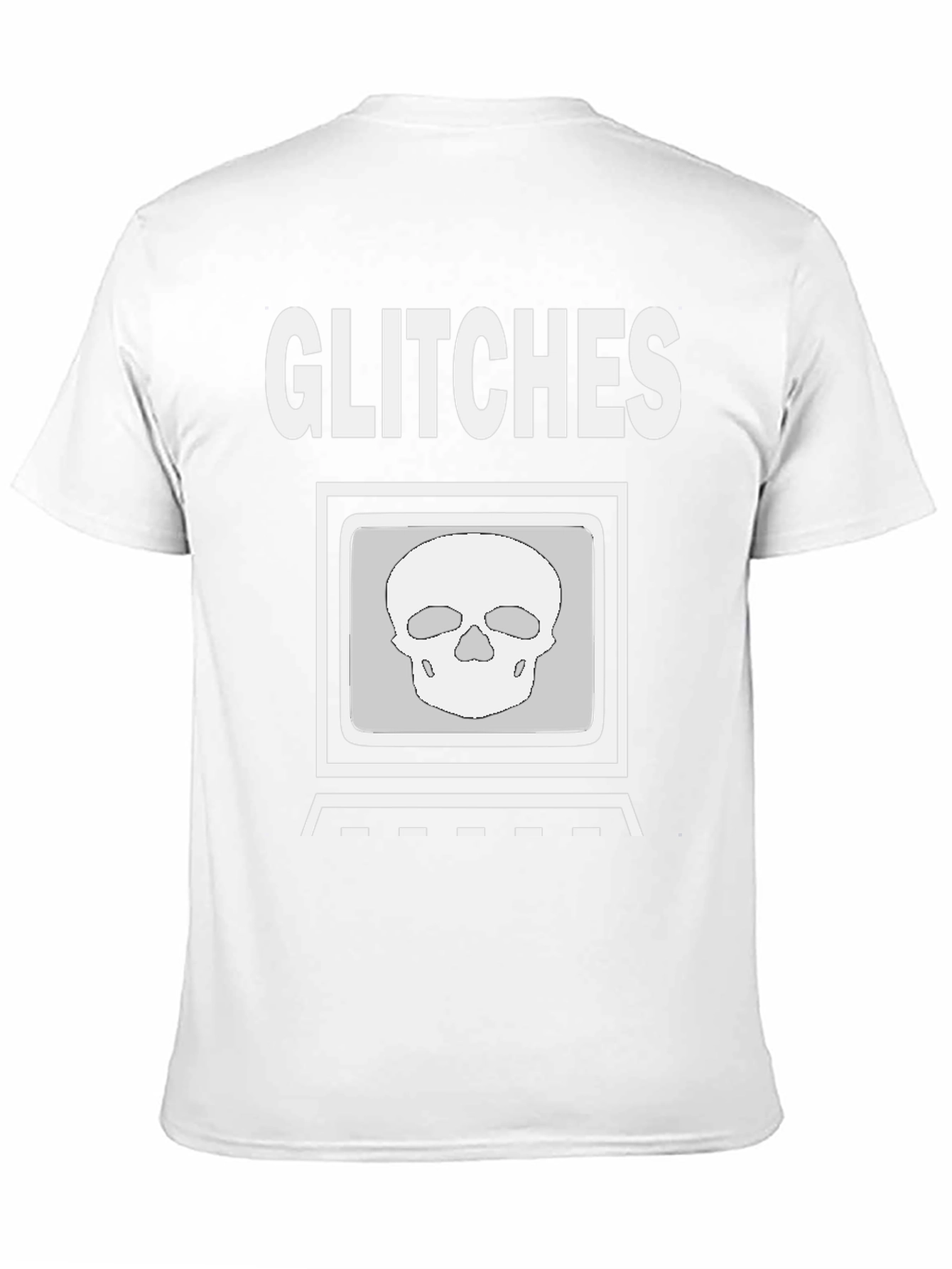 Black Glitch Skull Graphic Tee - Modern Streetwear Shirt view 11