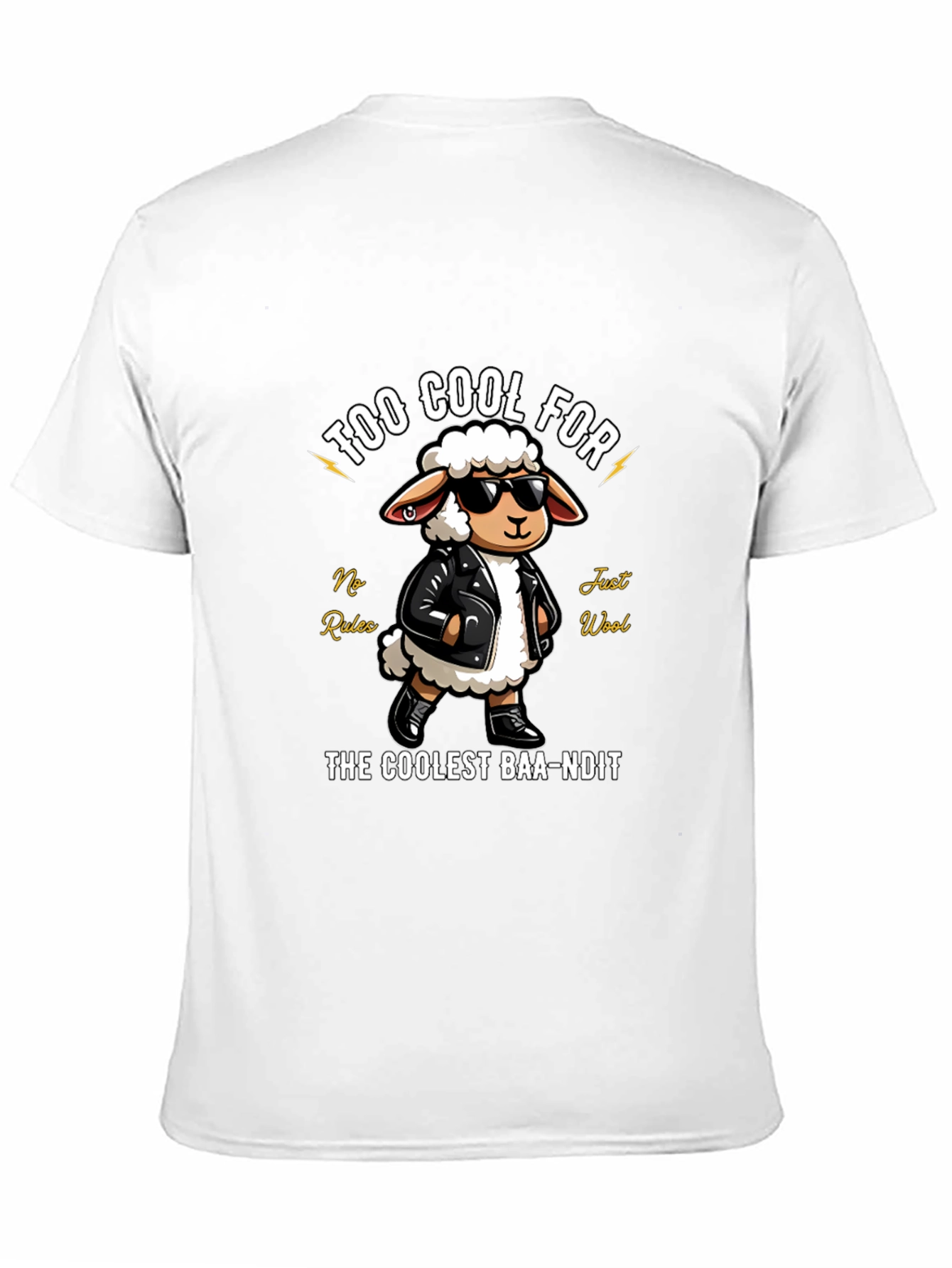 Black Coolest Baa-ndit T-Shirt view 11