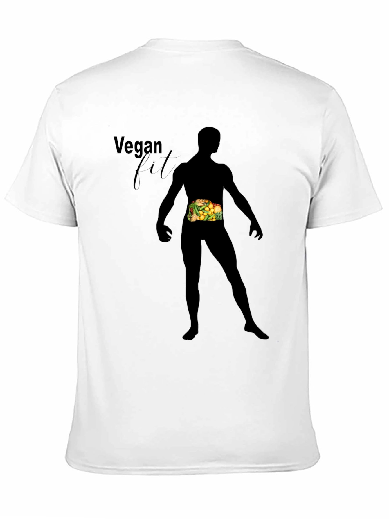 Black Vegan Fit Black T-Shirt view 11