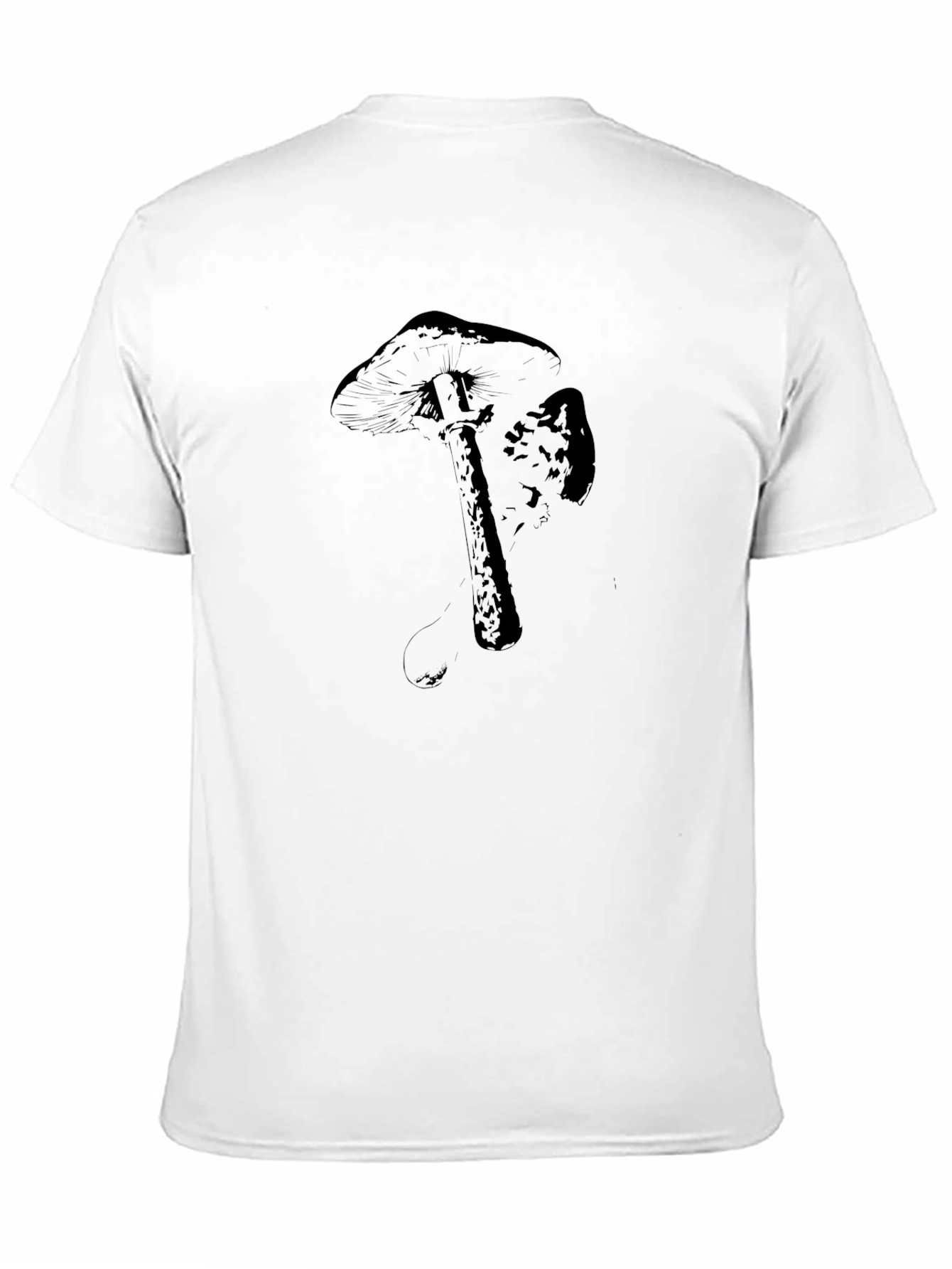 Black Black Mushroom Graphic Tee - Unisex Casual T-Shirt view 11