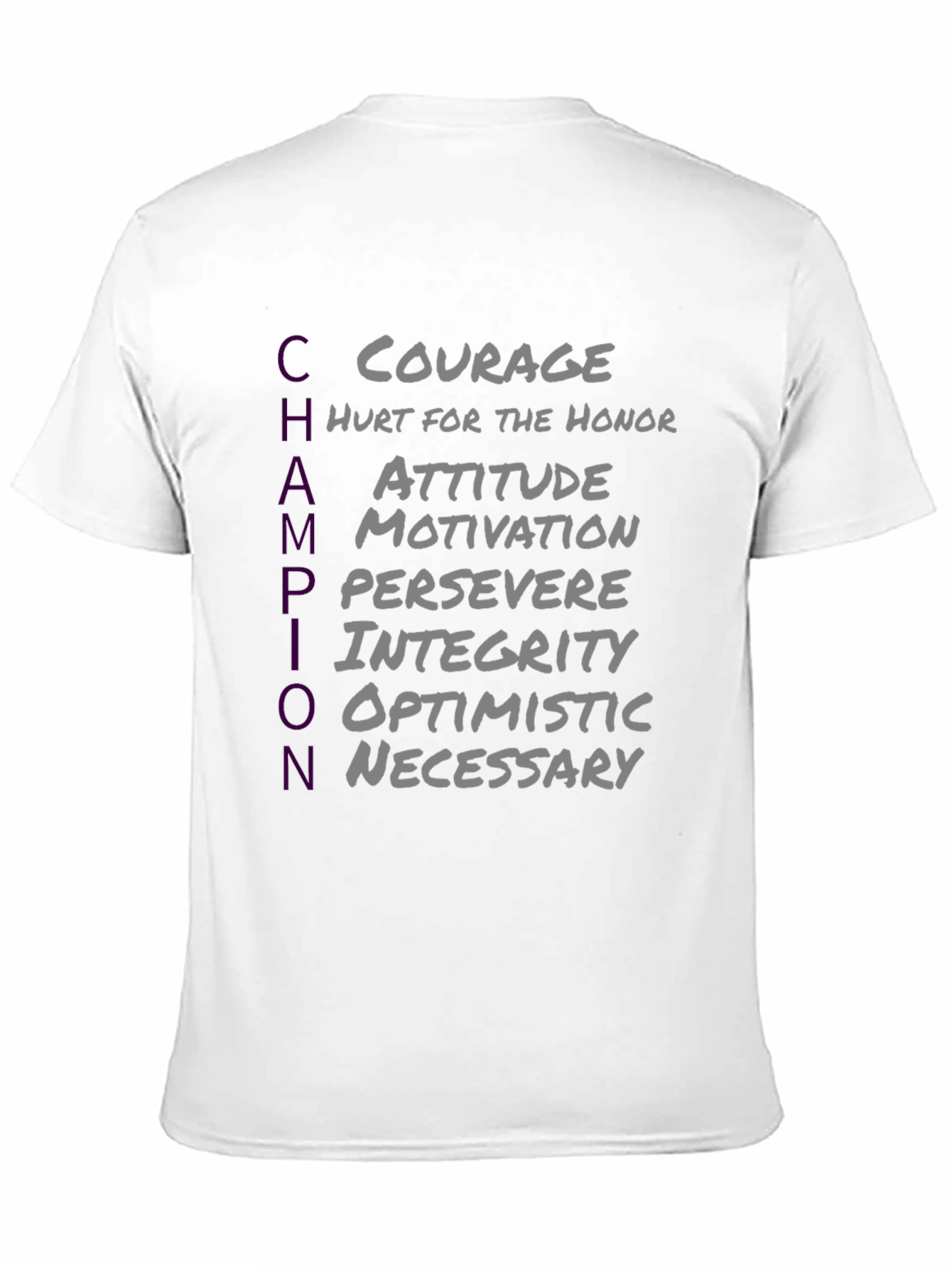 Black Champion T-Shirt: Courage, Attitude, Perseverance view 11