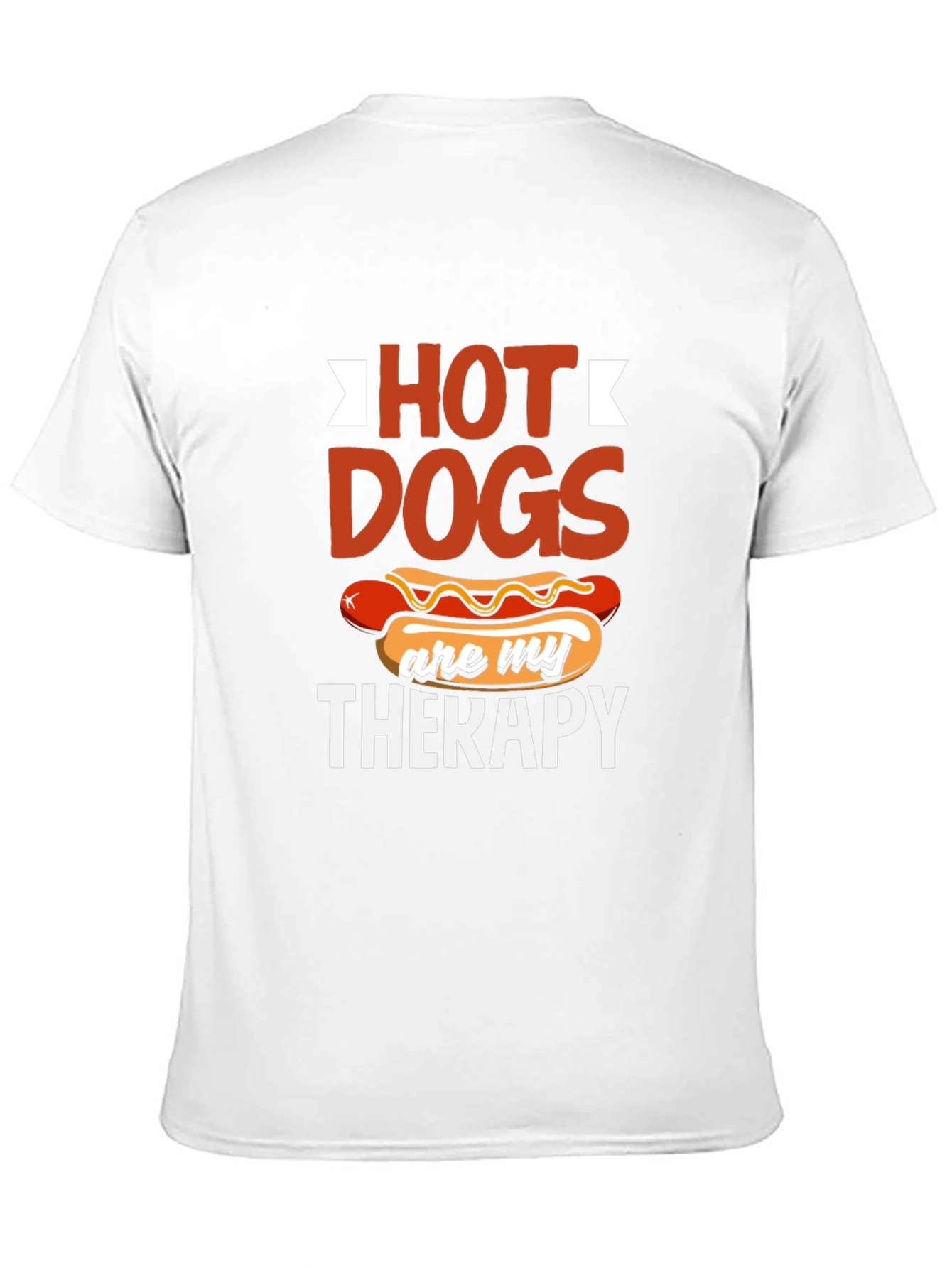 Black Hot Dogs are my Therapy T-Shirt view 11
