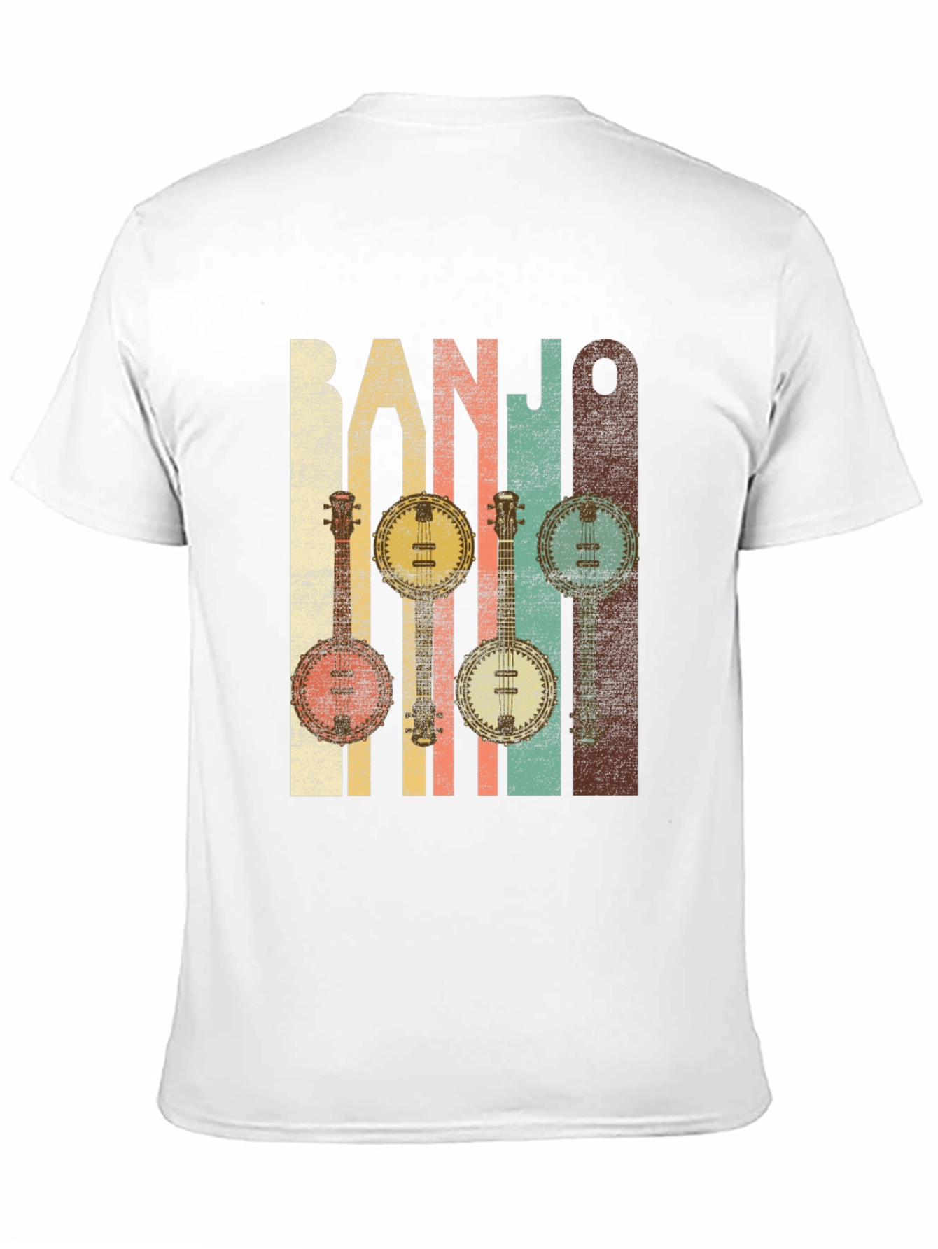 Black Vintage Banjo Music T-Shirt for Musicians view 11