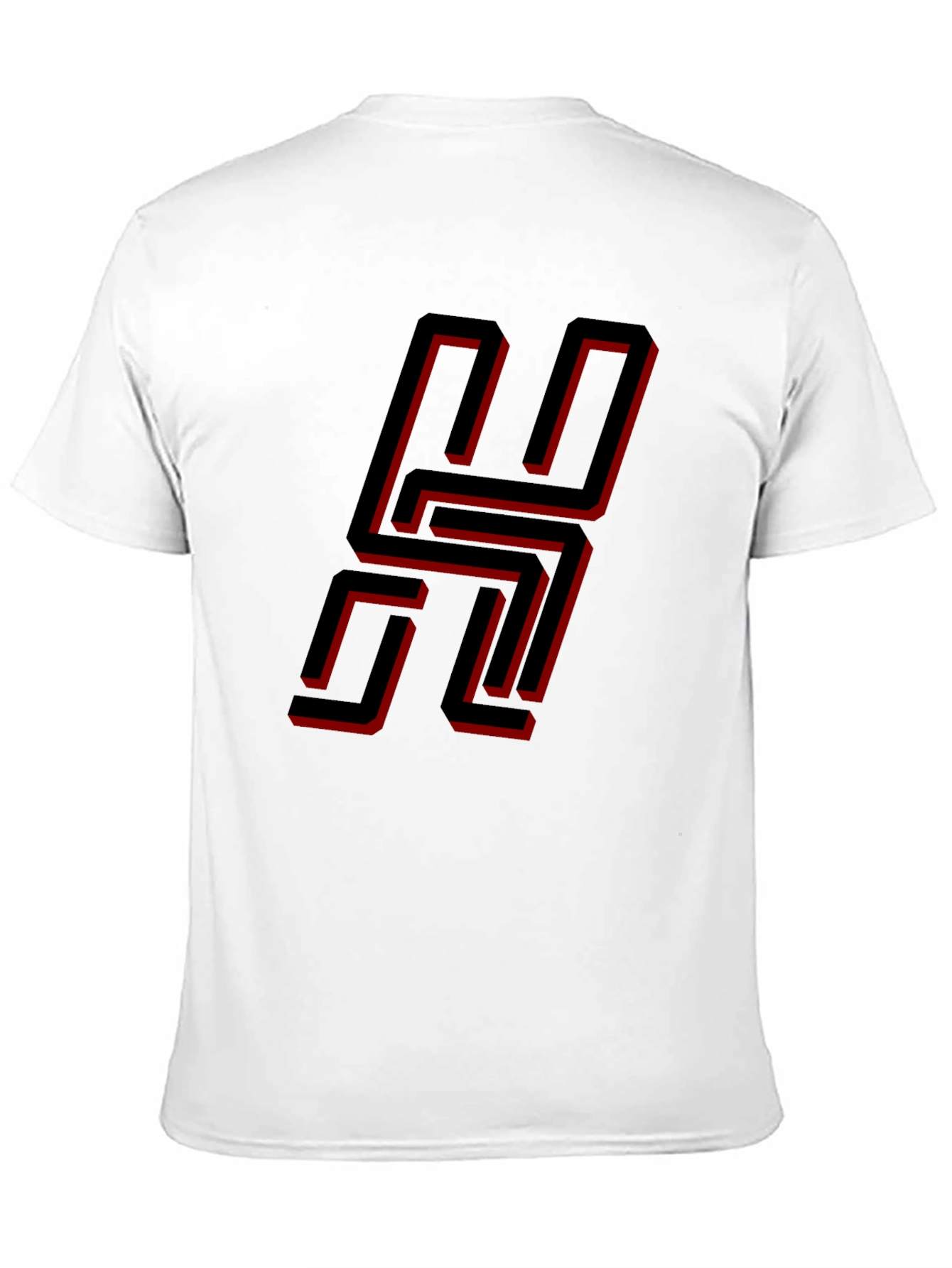 Black Geometric "H" Black T-Shirt - Modern Style view 11