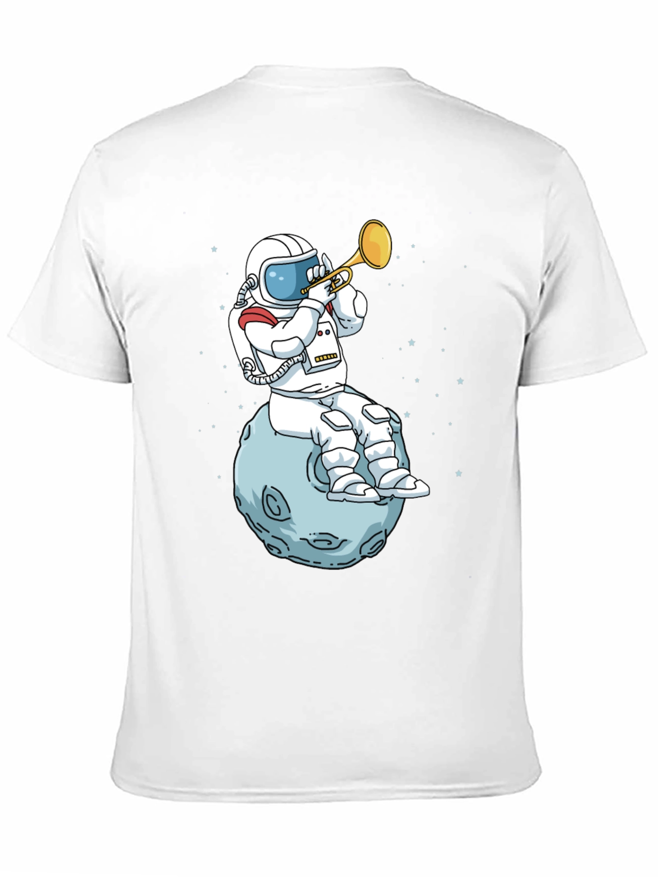 Black Astronaut Moon Trumpet Graphic Tee view 11