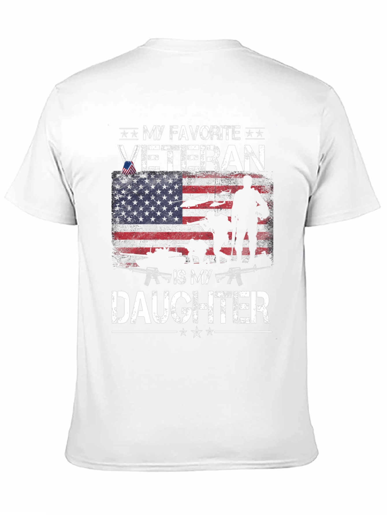 Black My Favorite Veteran Is My Daughter T-Shirt view 11