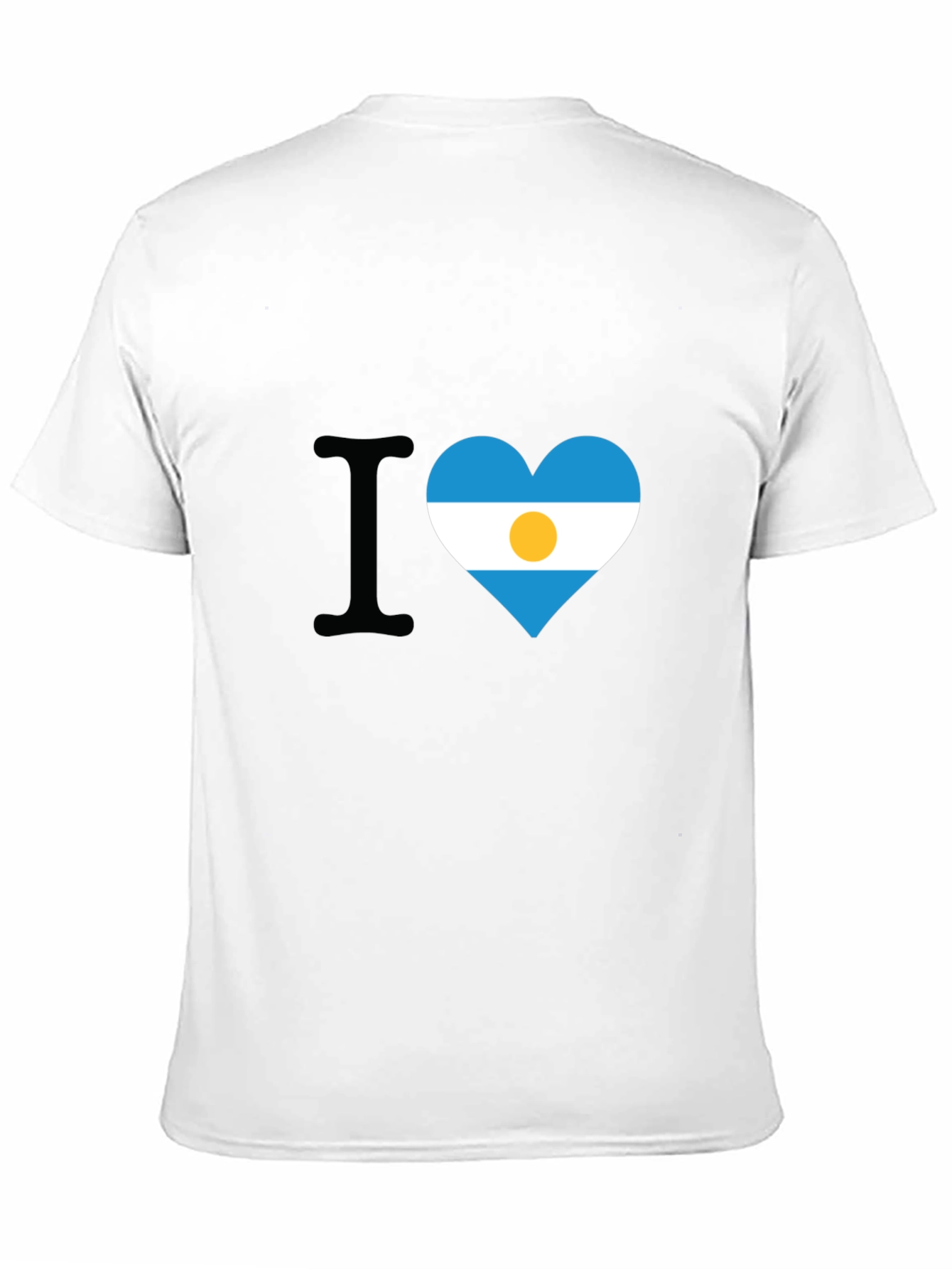 Black Argentina Flag Heart T-Shirt view 11
