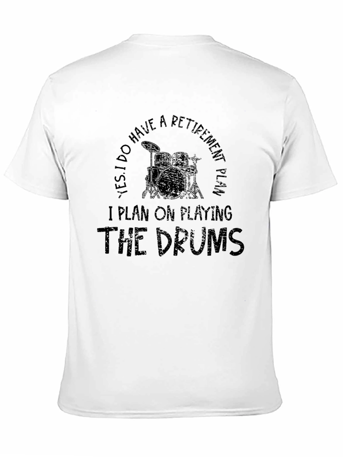 Black Drummer Retirement Plan Graphic T-Shirt view 11