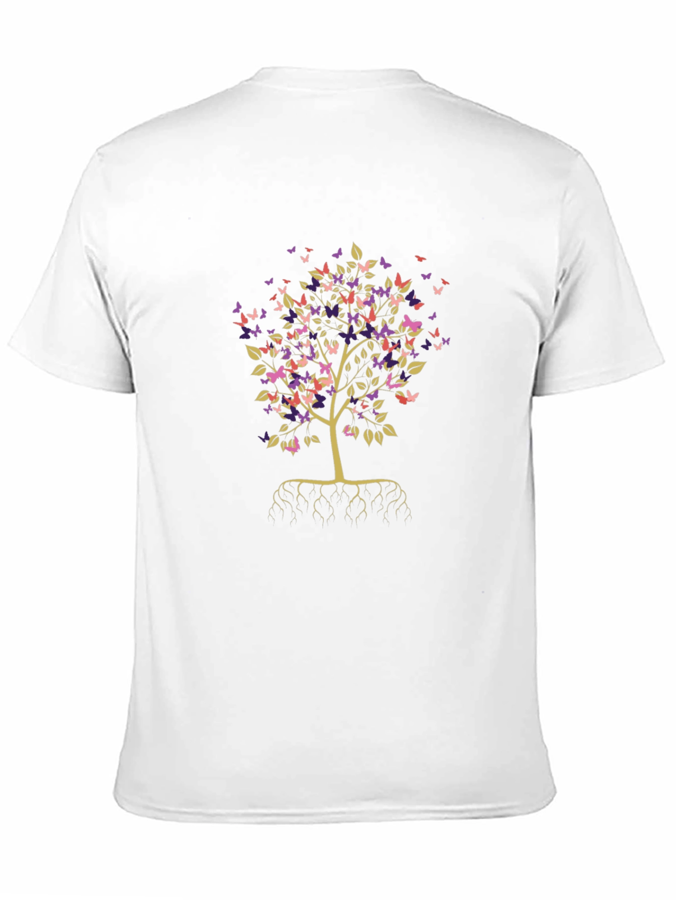 Black Butterfly Tree Graphic Tee - Black view 11