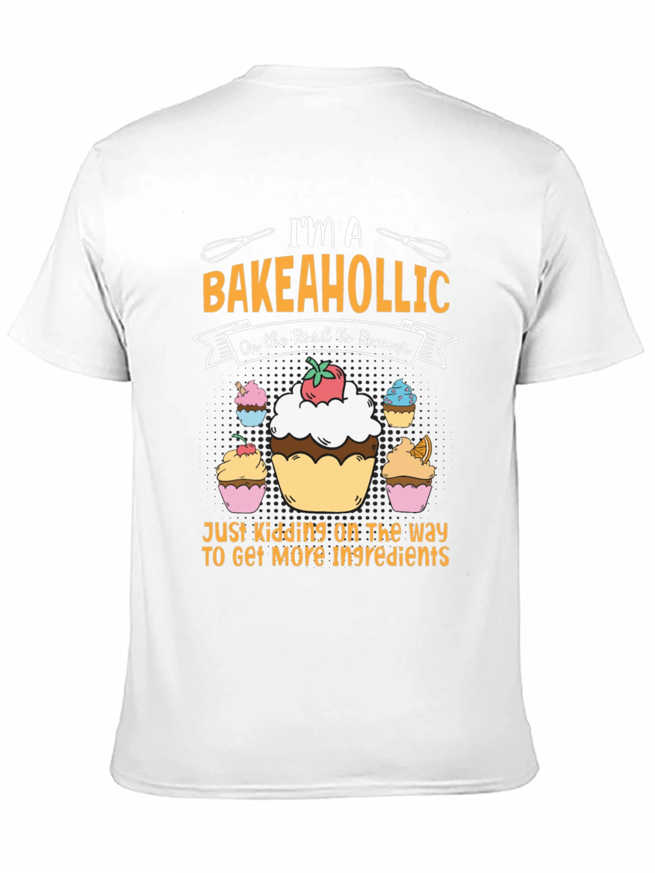 Black Bakeaholic T-Shirt - Funny Baking Lover Tee view 11
