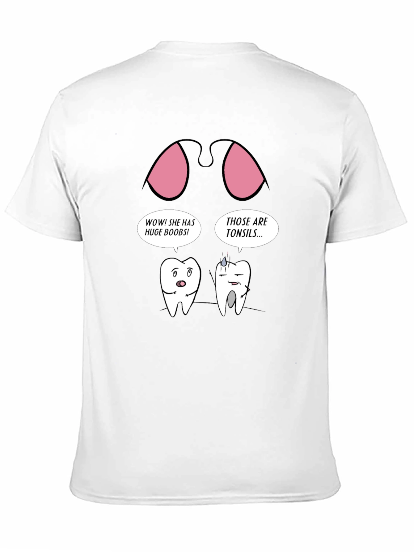 Black Humorous Tonsil T-Shirt view 11