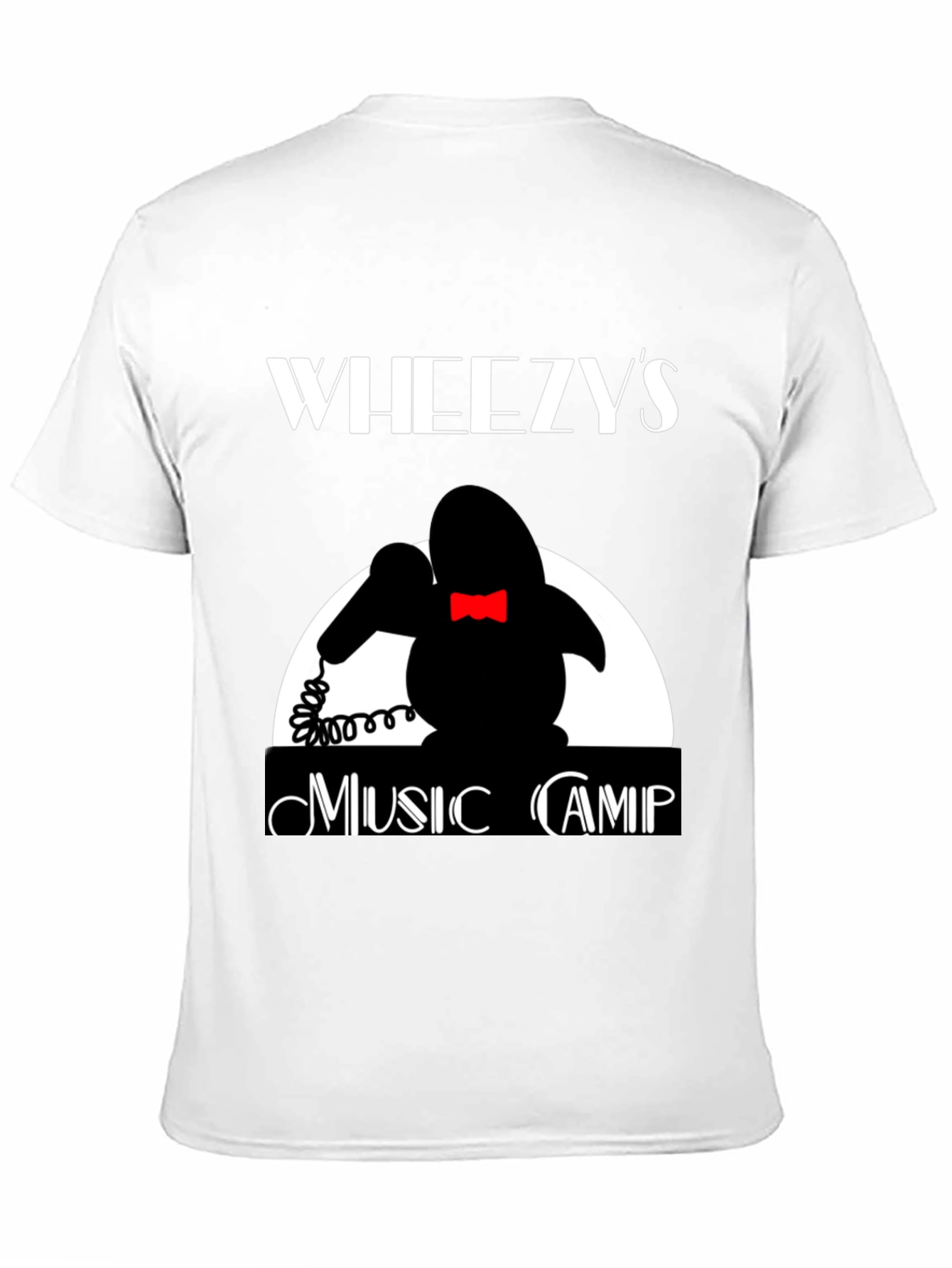 Black Wheezy's Music Camp T-Shirt - Retro Design view 11