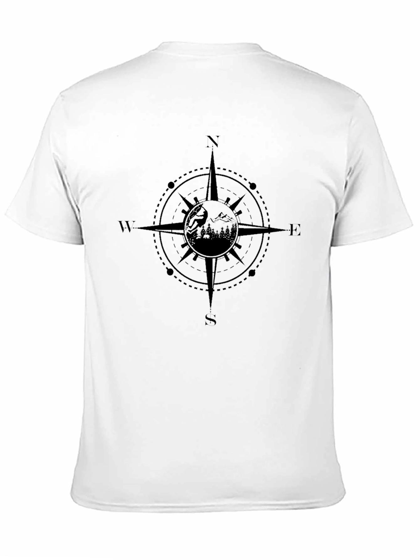 Compass Graphic Black T-Shirt - Wanderlust Adventure Tee - 11