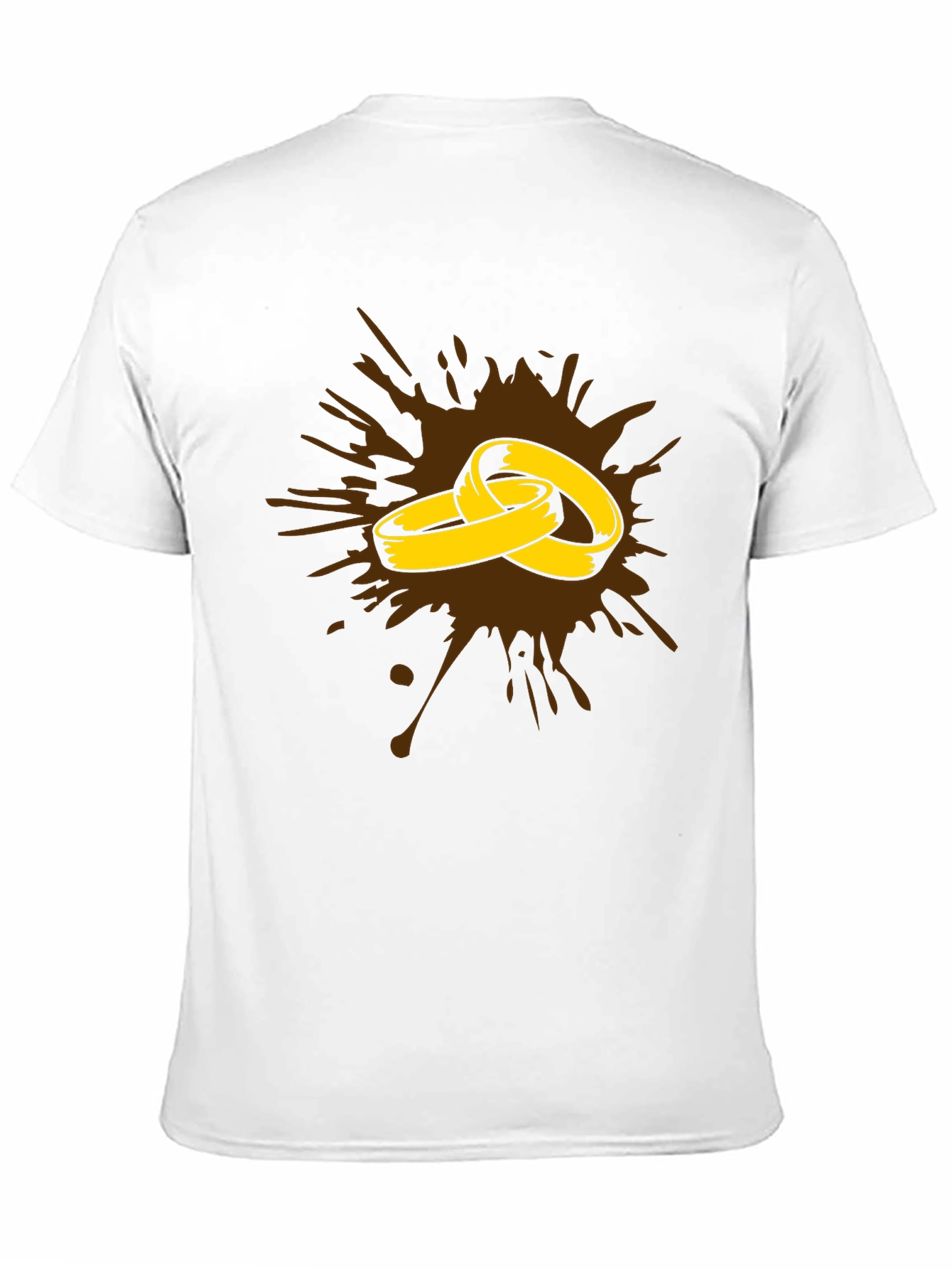 Black Rings Graphic T-Shirt, Unique Design view 11