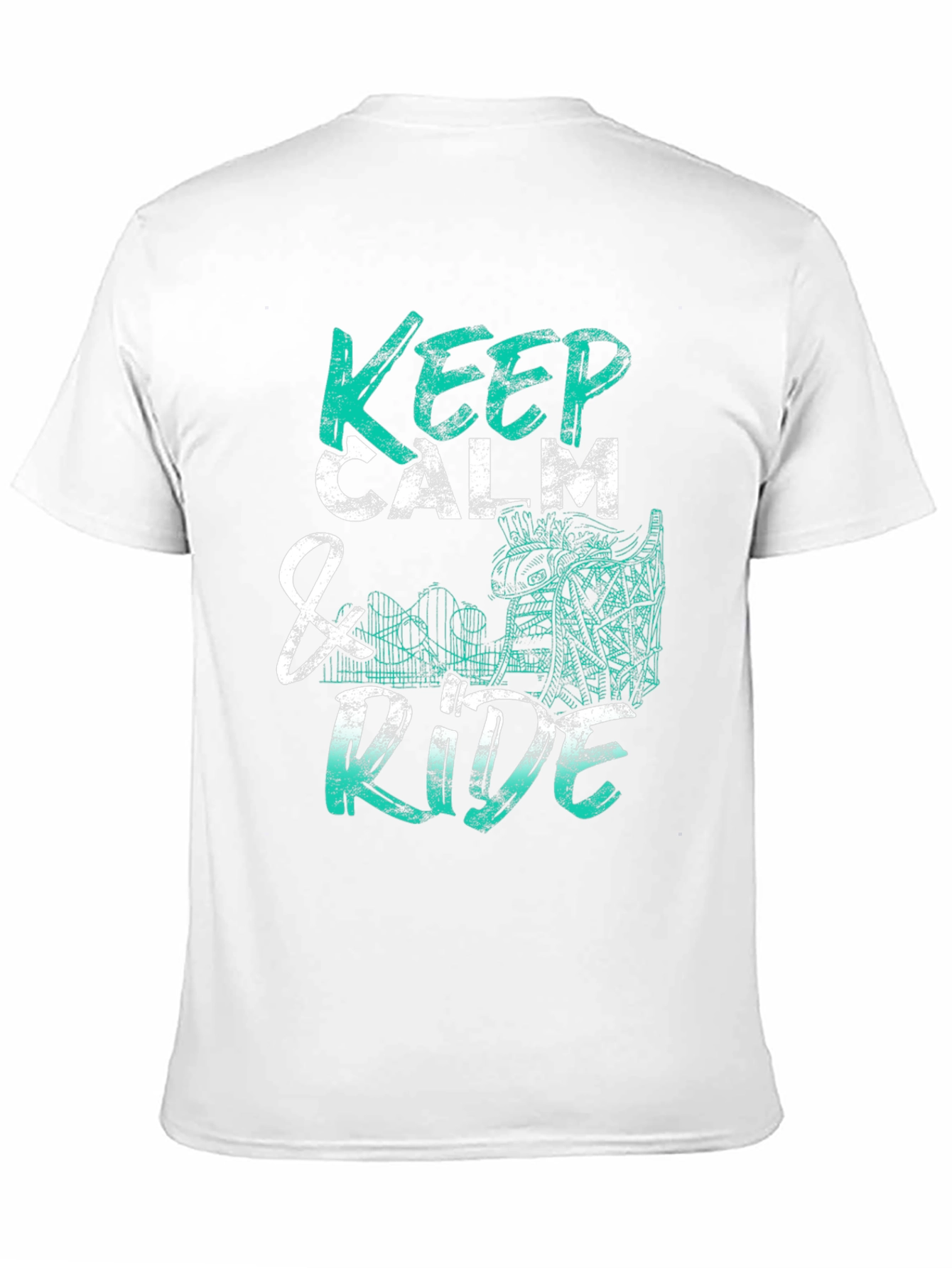 Black Keep Calm & Ride T-Shirt - Graphic Tee view 11