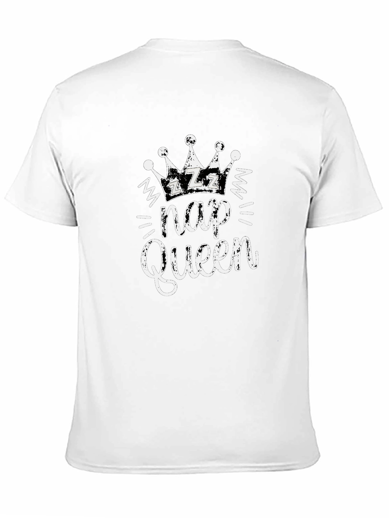 Nap Queen Crown Graphic Black Tee - 11