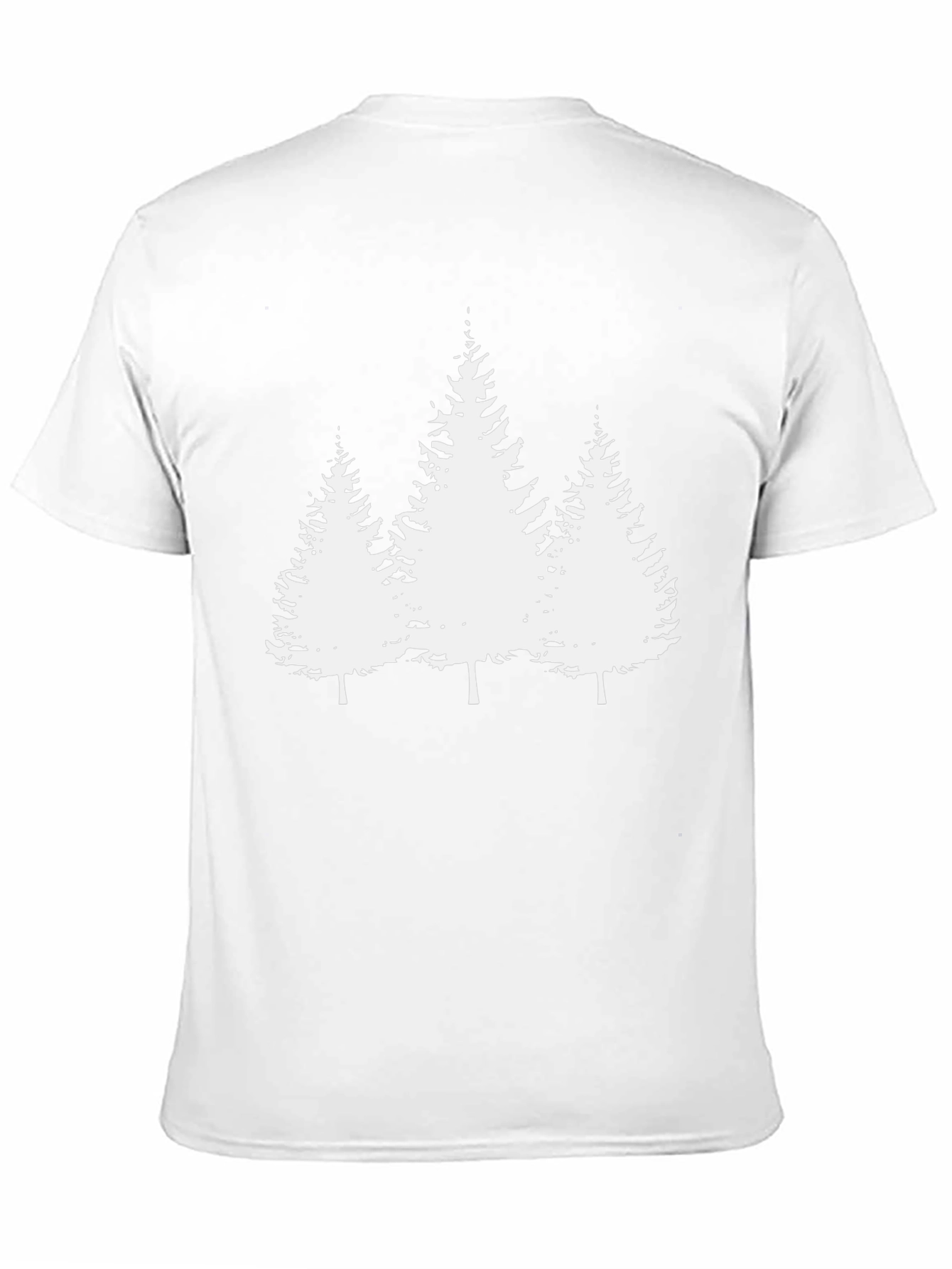 Black Nature Pines Graphic Tee - Stylish Black T-Shirt view 11