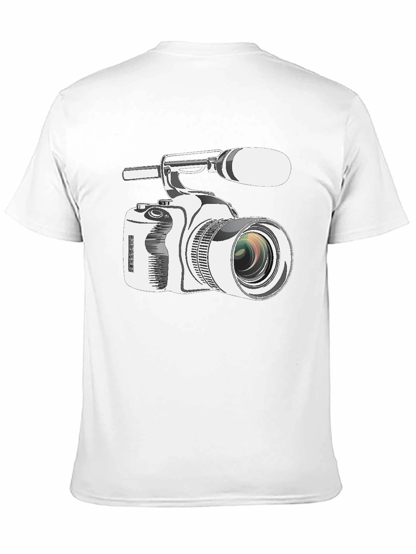 Black Retro Camcorder Graphic Tee - Black Cotton view 11
