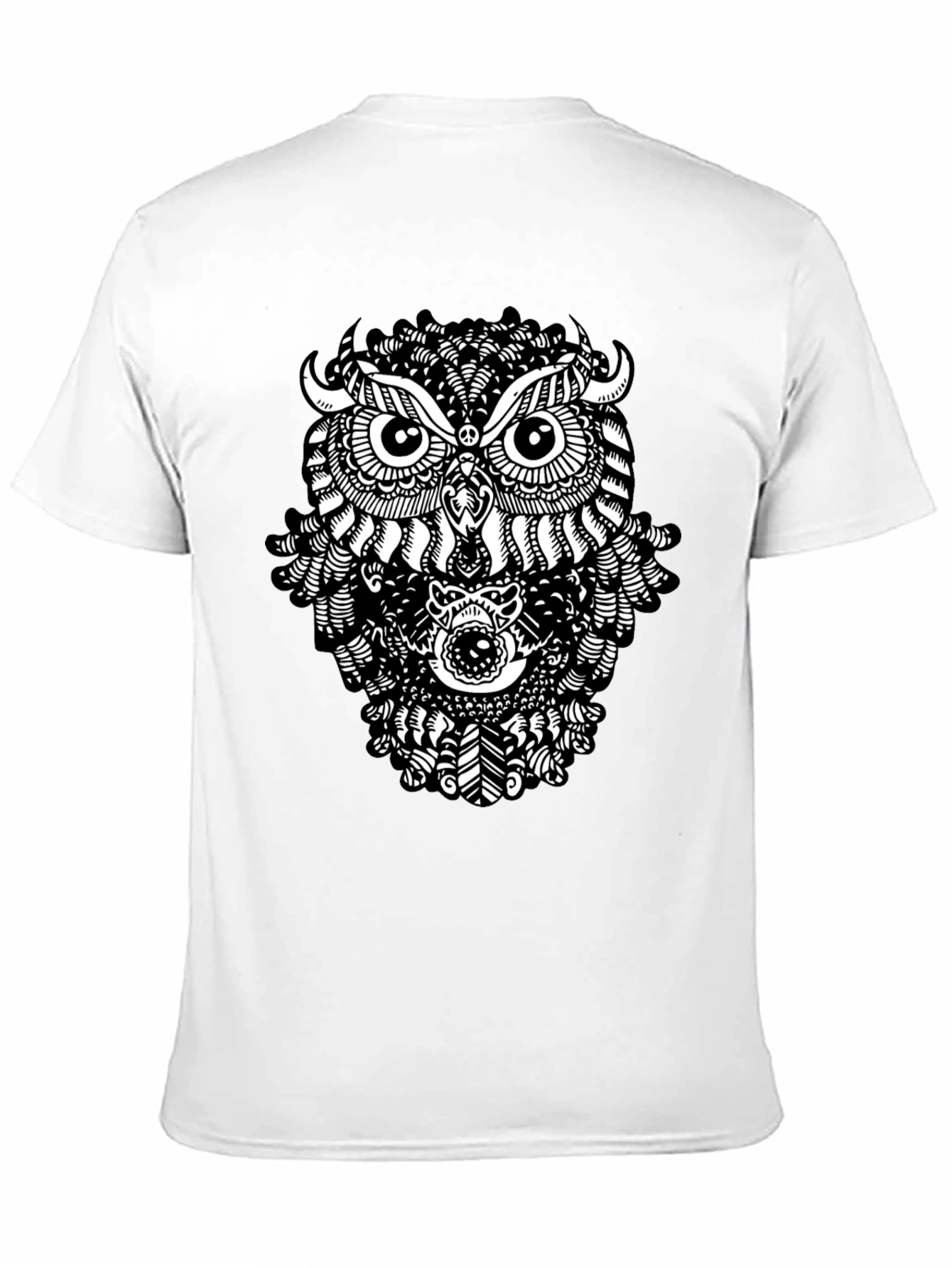 Black Black Owl Graphic T-Shirt - Unique Design view 11