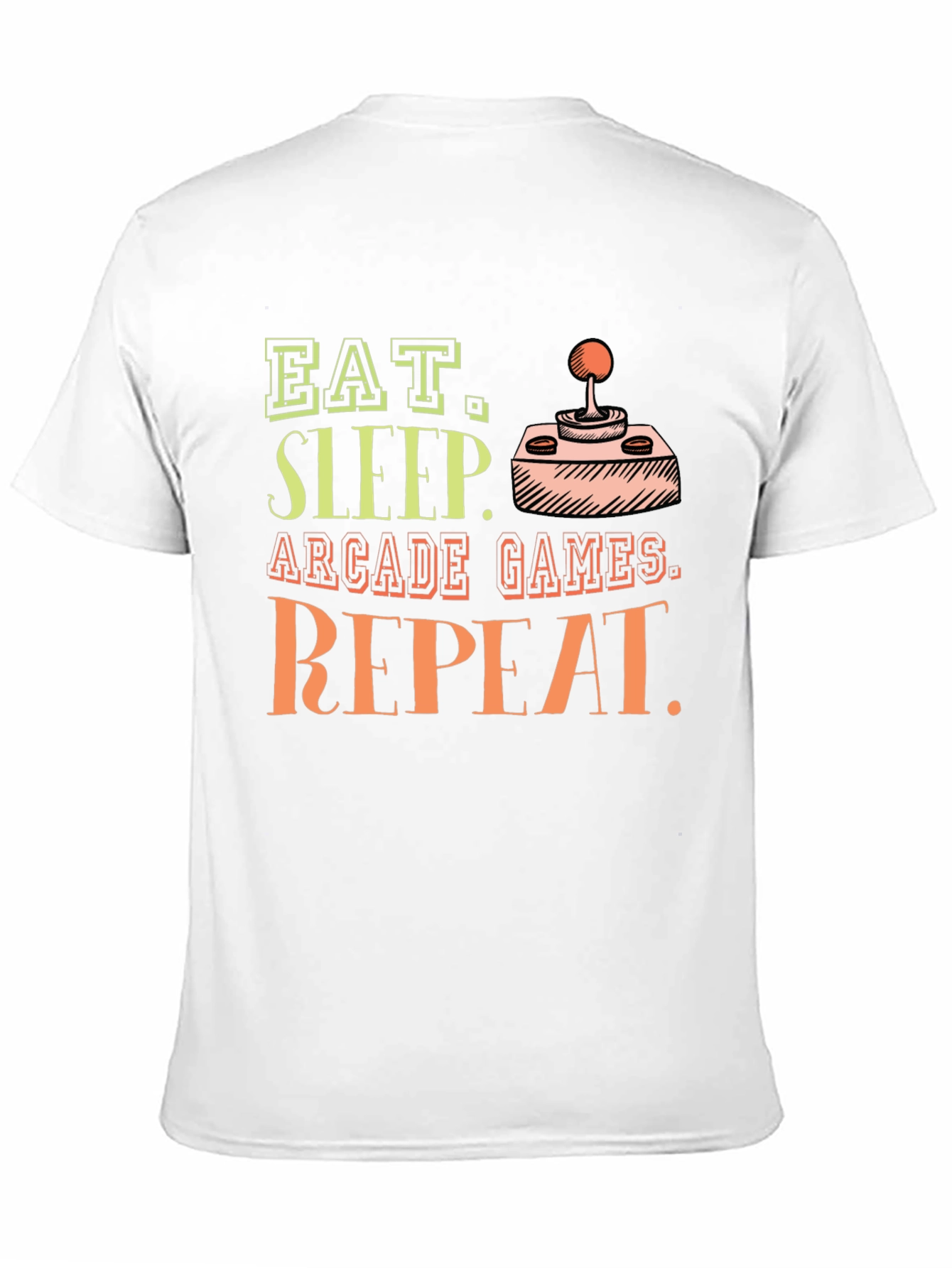 Black Eat Sleep Arcade Games Repeat T-Shirt view 11