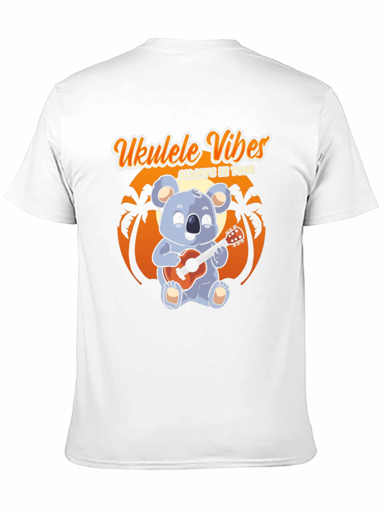 Black Ukulele Vibes T-Shirt - Koala Bear Playing Ukulele view 11