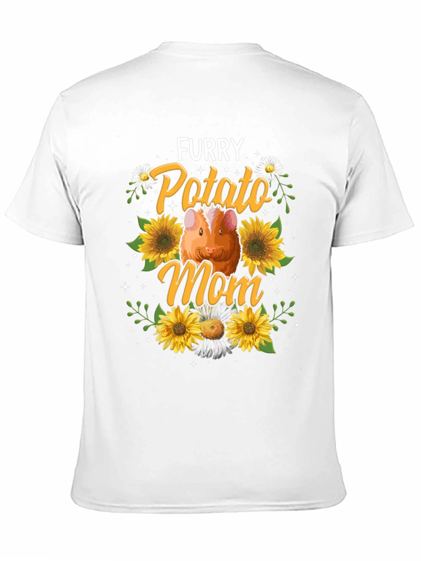 Black Furry Potato Mom Graphic T-Shirt view 11