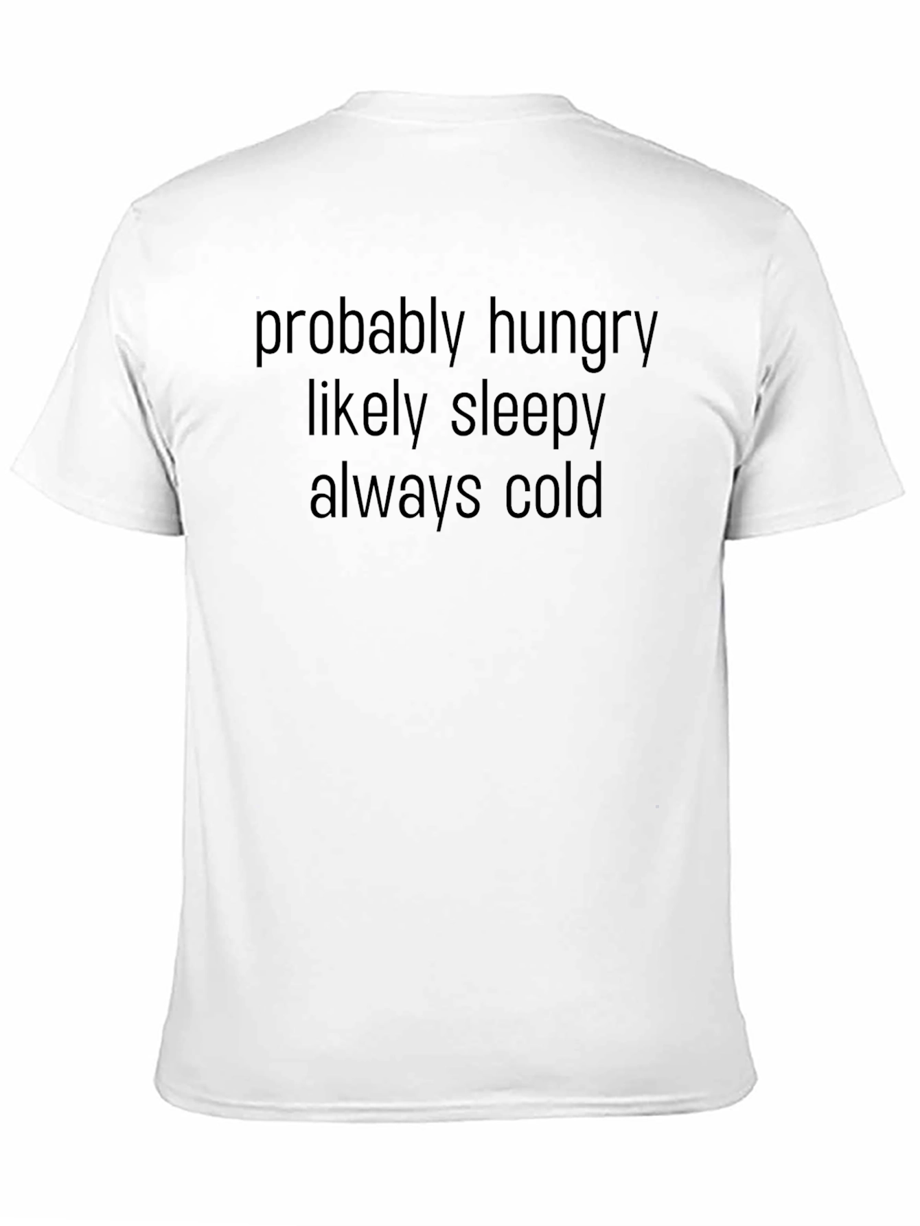 Black Probably Hungry Tee - Soft Black Graphic T-Shirt view 11