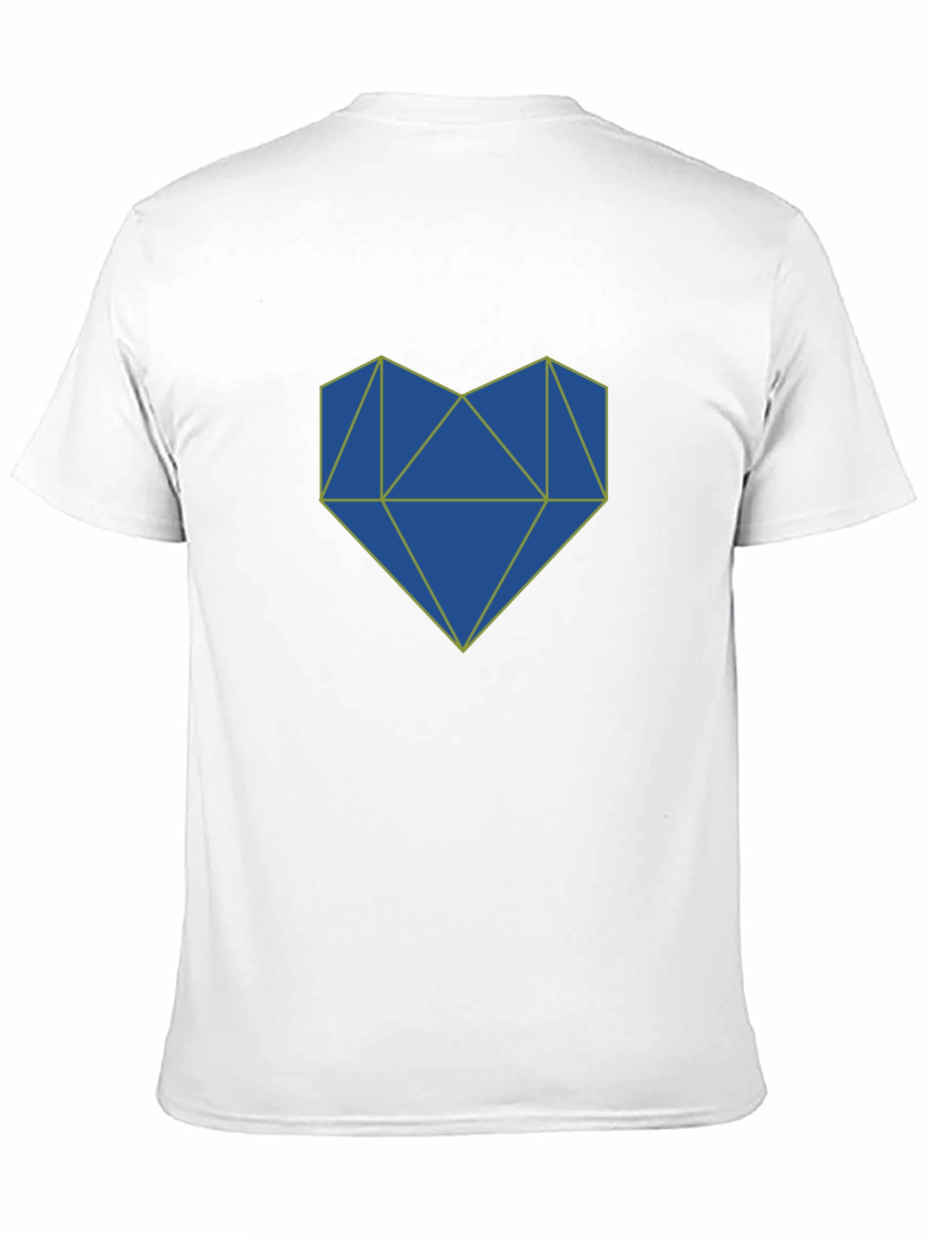 Black Geometric Heart Graphic Tee - Stylish Men's Black T-Shirt view 11