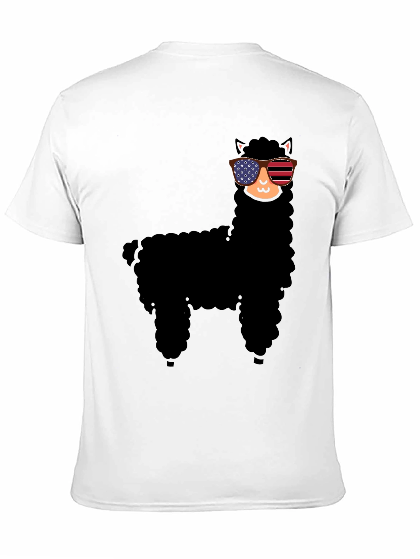 Black Cool Llama Graphic Tee view 11