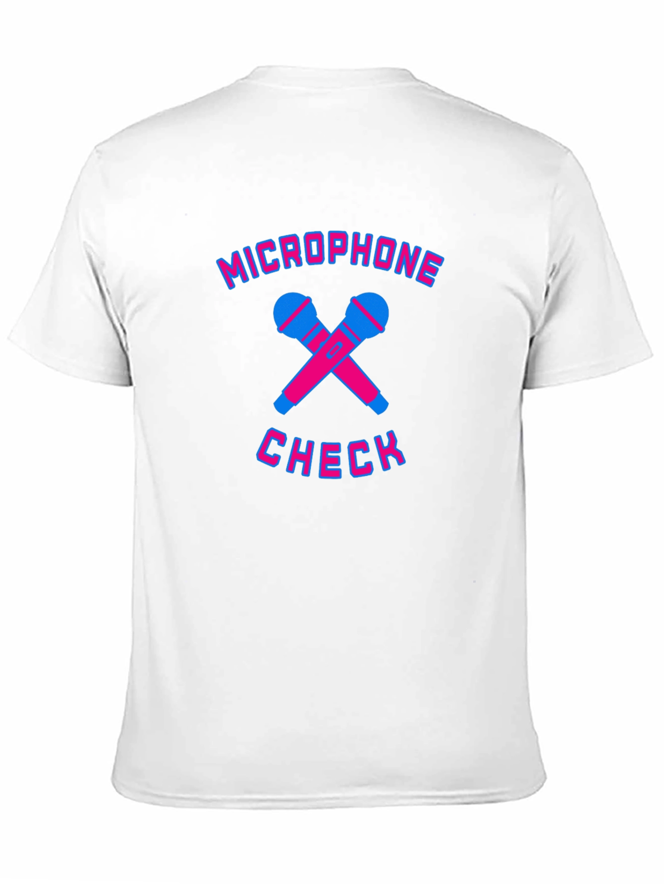 Black Microphone Check Graphic Tee - Black Cotton T-Shirt view 11