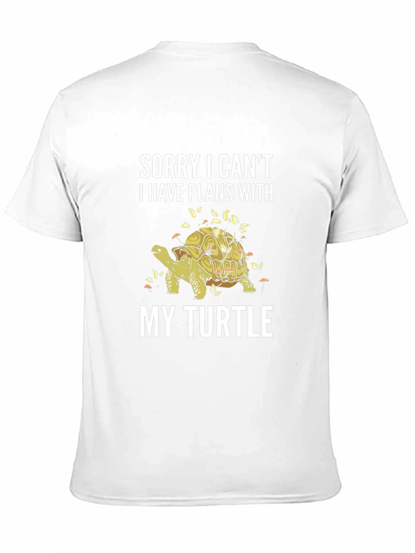 Black Sorry Plans With My Turtle Graphic Tee view 11
