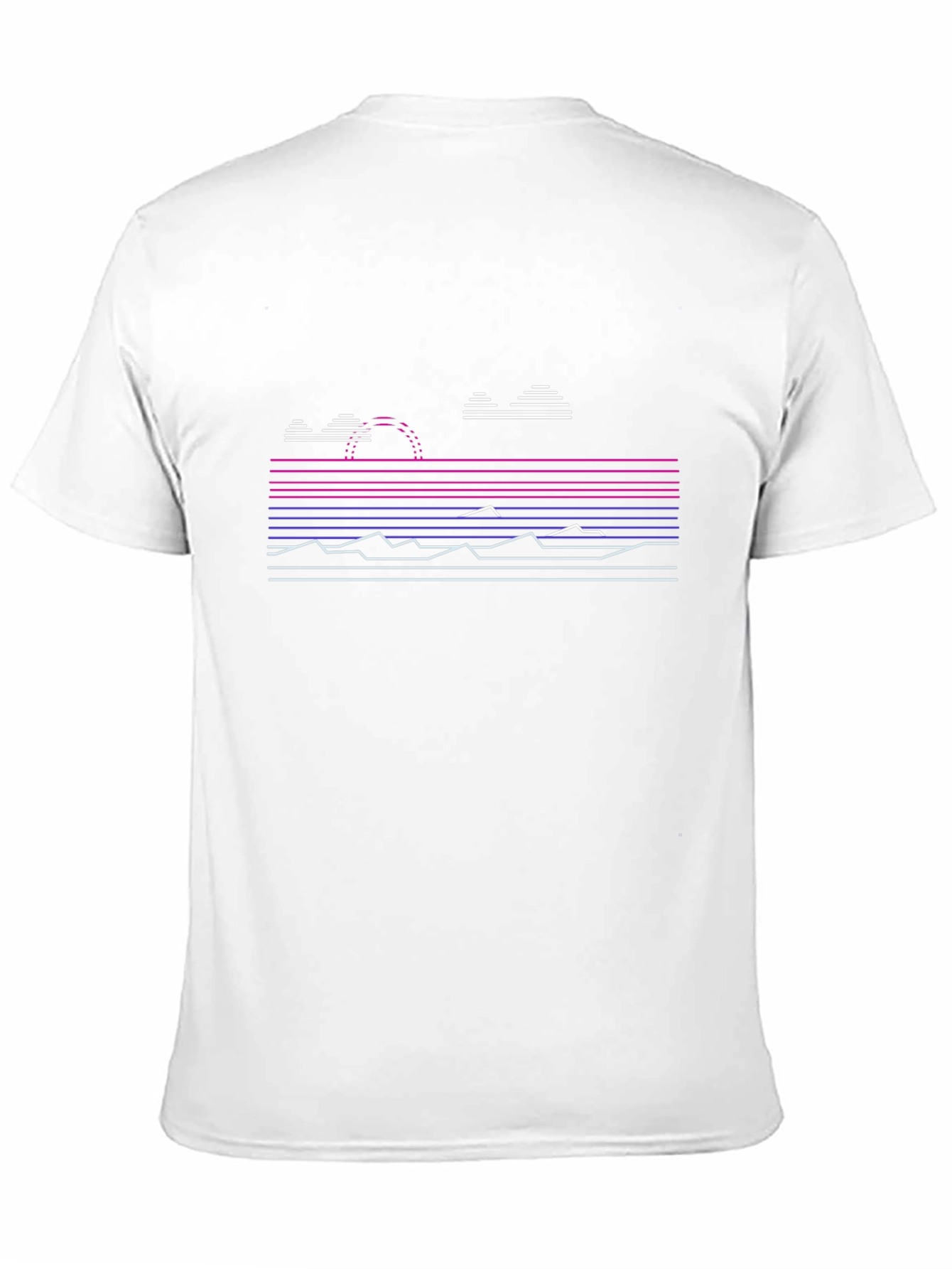 Black Retro Wave Graphic Tee - Black Cotton T-Shirt view 11