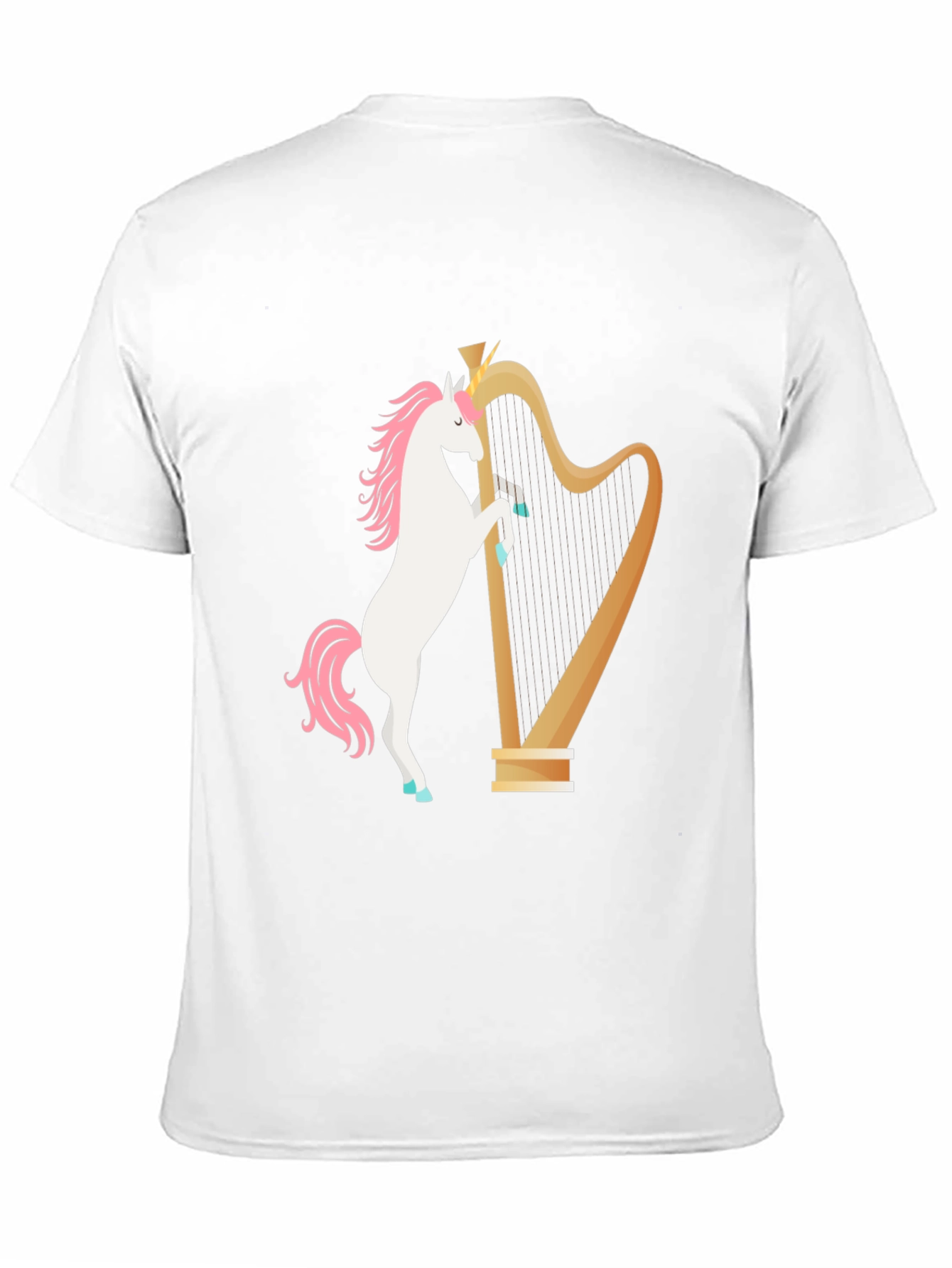 Black Unicorn Harp Graphic Tee - Black view 11