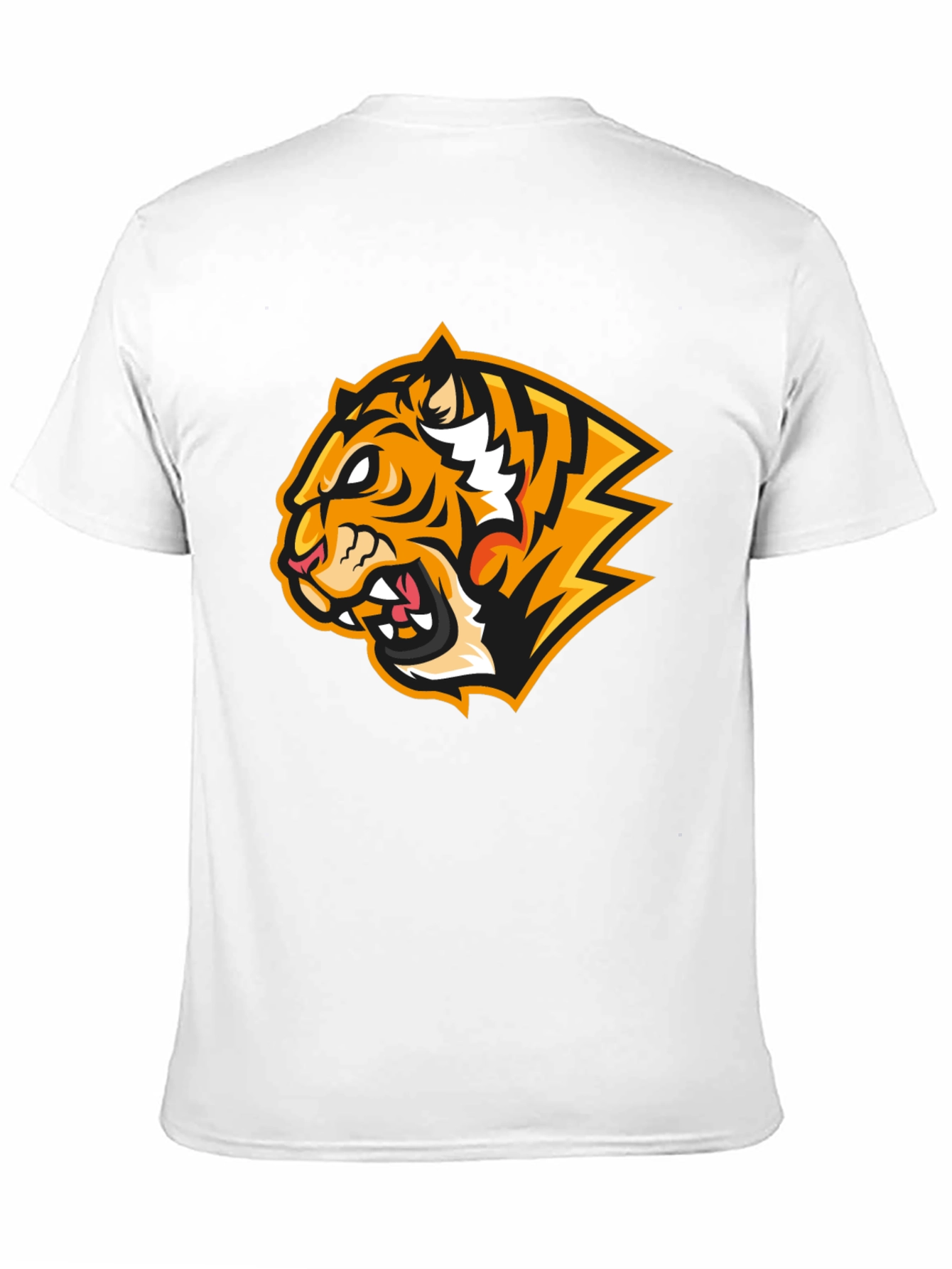 Black Fierce Tiger Graphic Print Black T-Shirt view 11