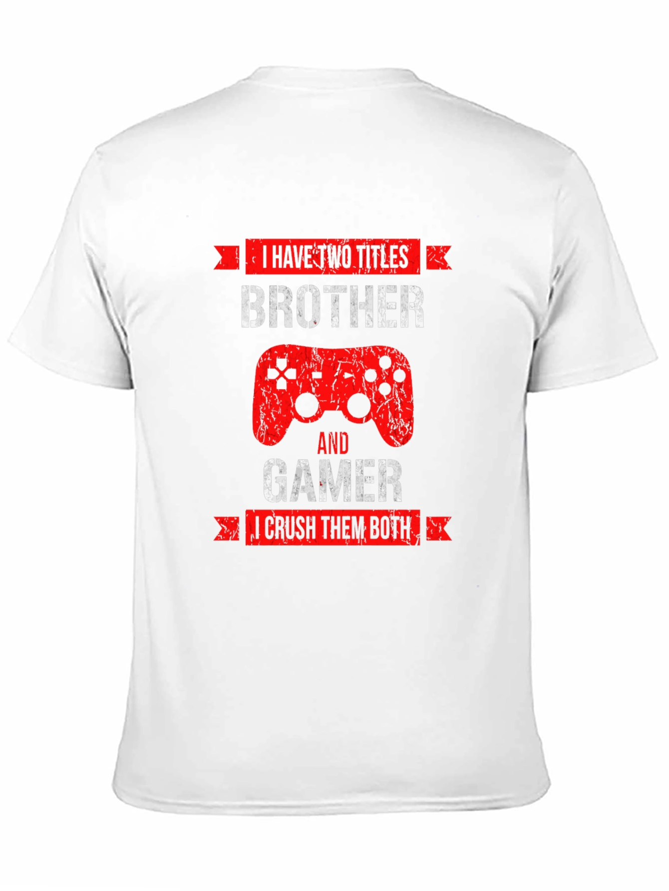 Black Brother Gamer T-Shirt - Crush Them Both! view 11