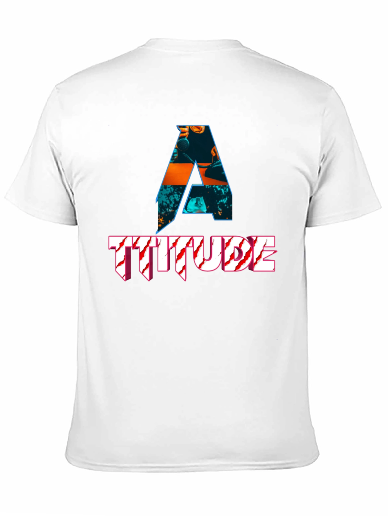 Black Attitude Graphic Print Black T-Shirt view 11