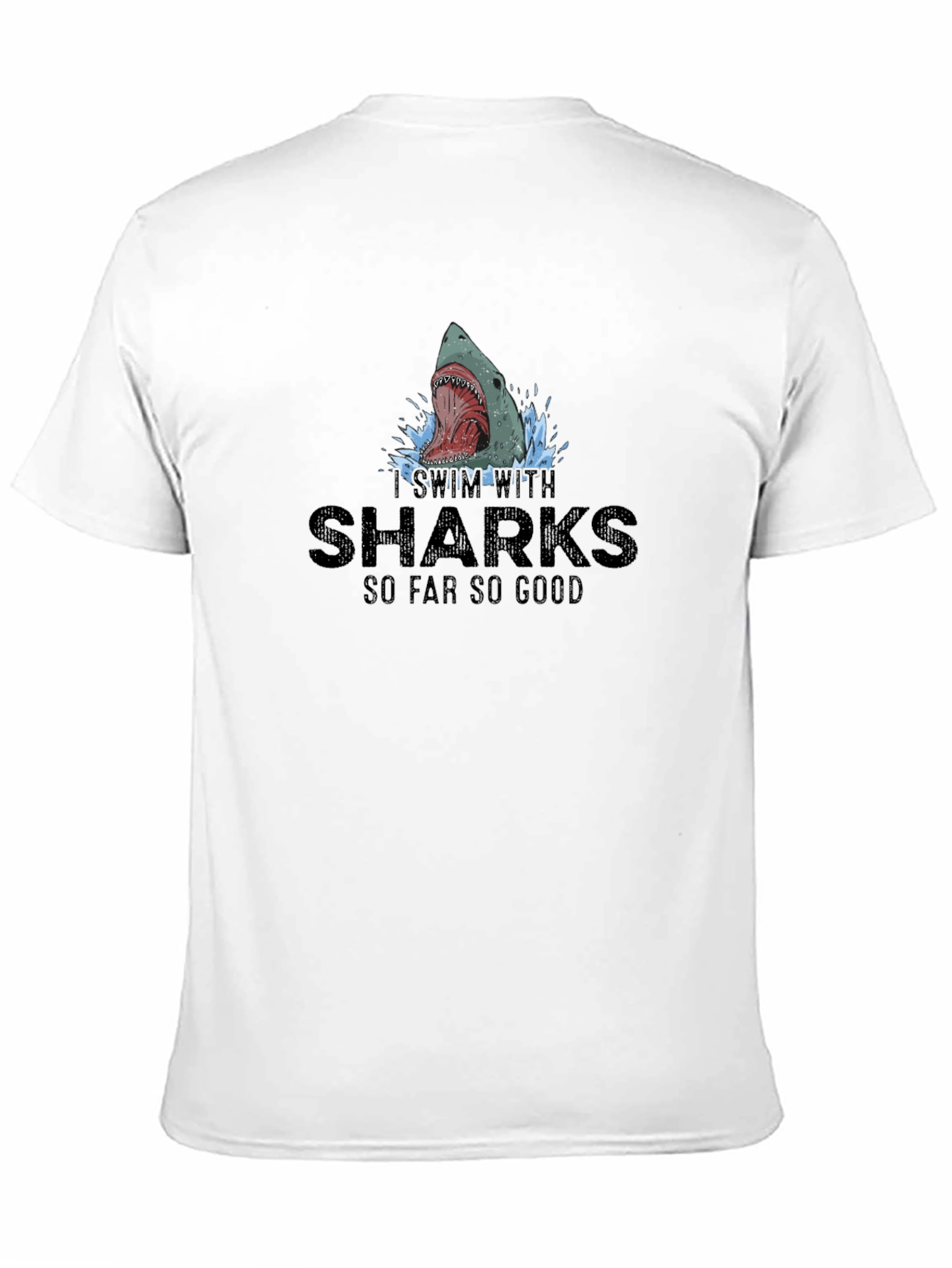 Black I Swim With Sharks Graphic Tee view 11