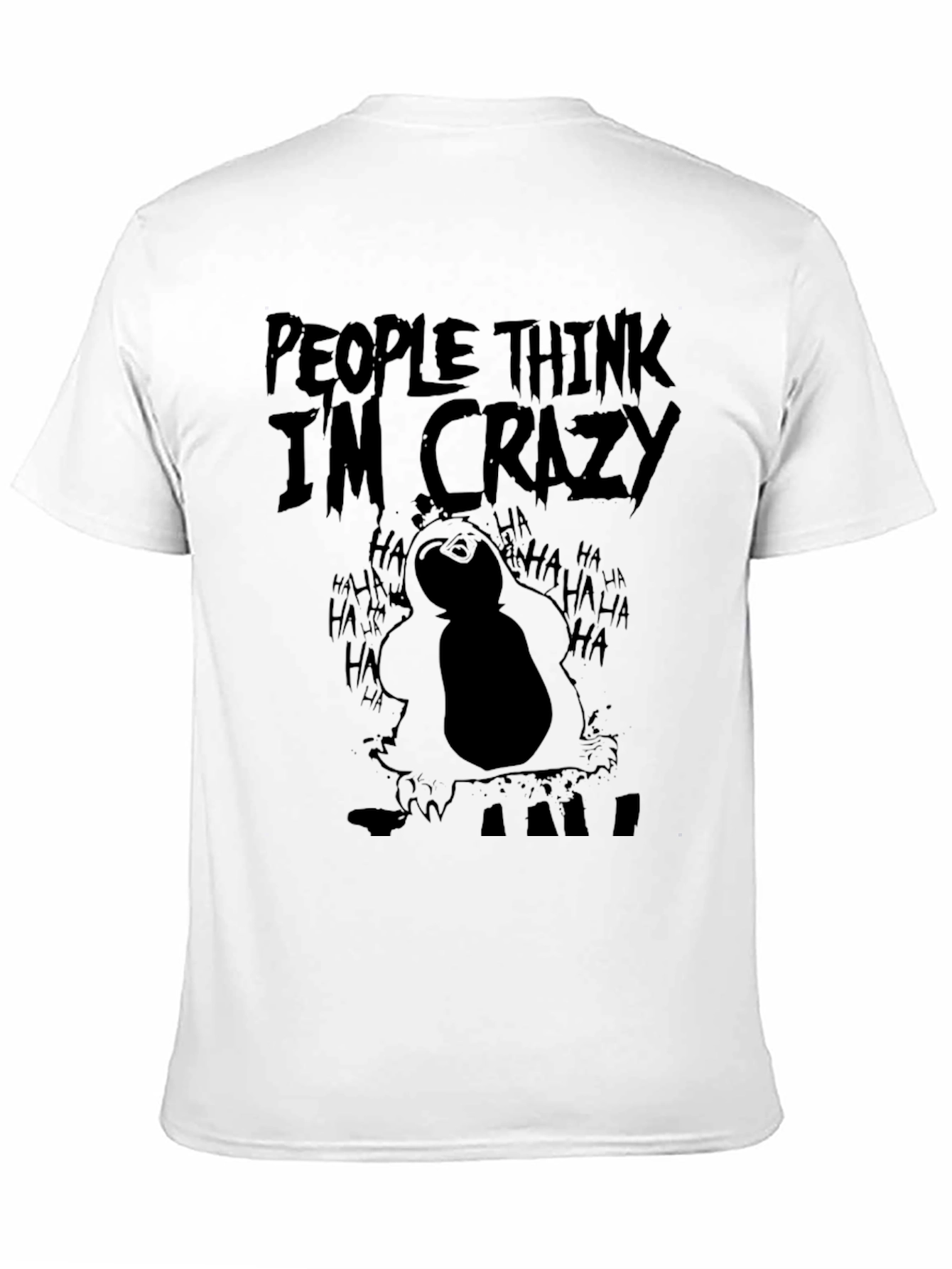 Black People Think I'm Crazy Graphic Tee - Black view 11