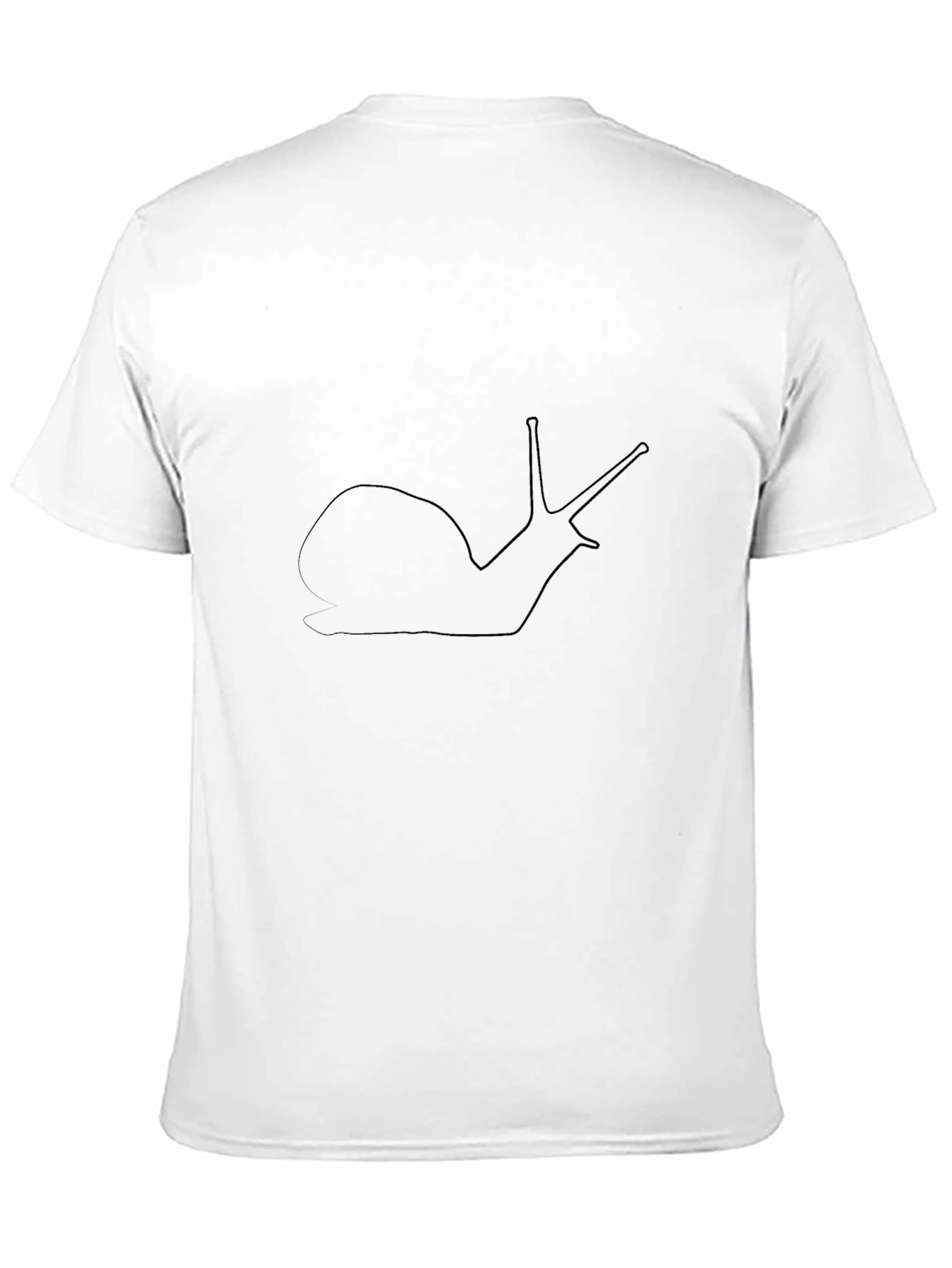 Black Snail Outline Graphic Tee - Unisex Black T-Shirt view 11