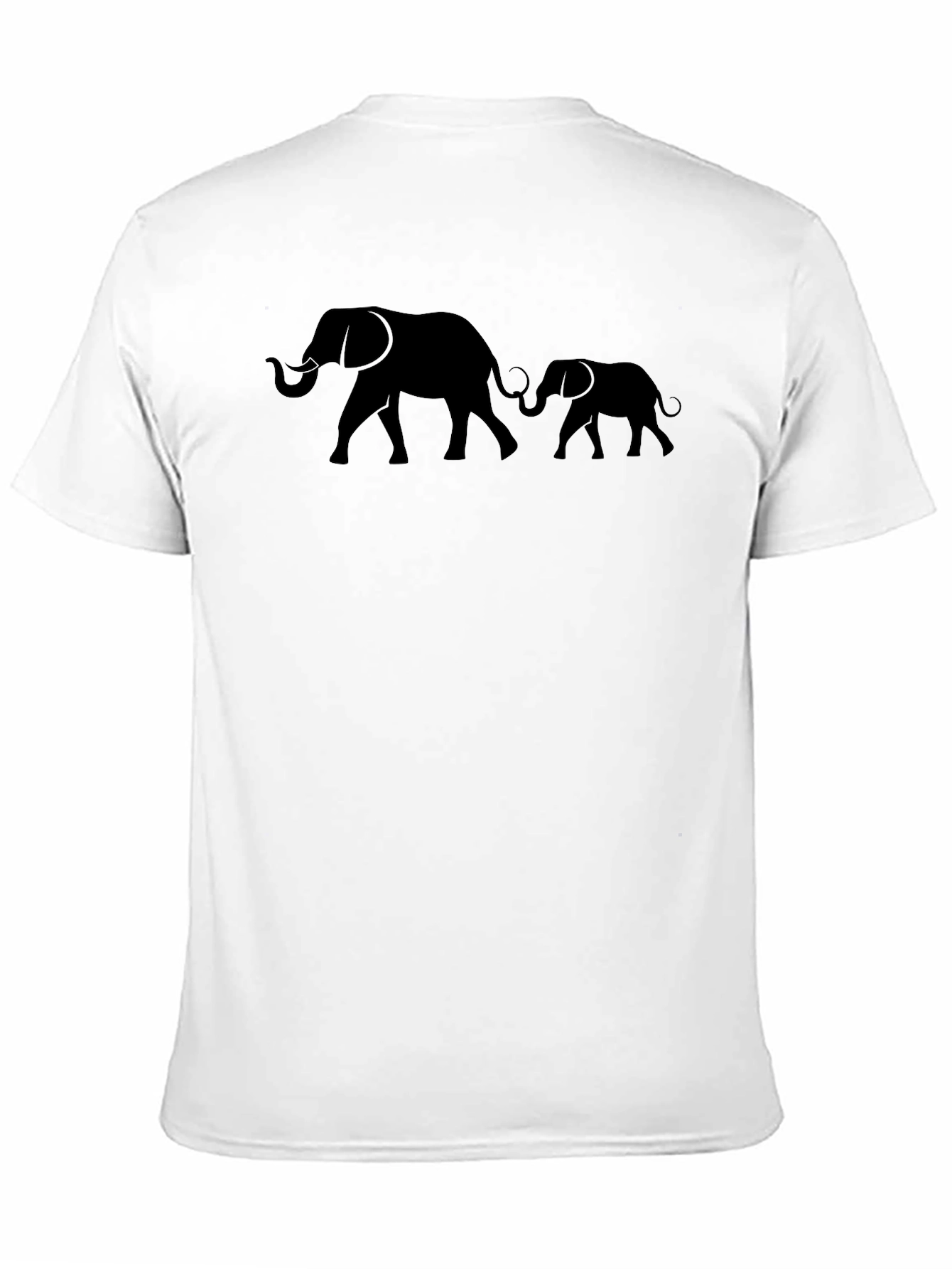 Black Elephant Family Black Graphic Tee view 11