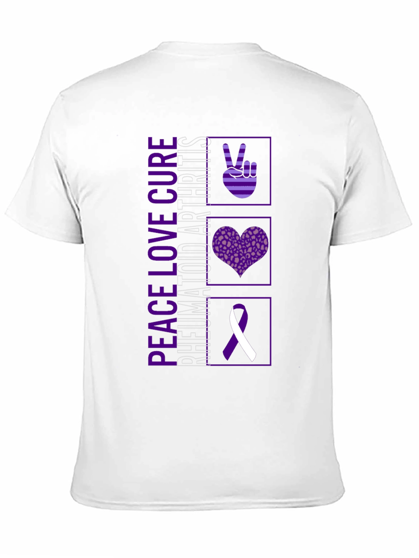 Peace Love Cure Rheumatoid Arthritis Awareness T-Shirt - 11