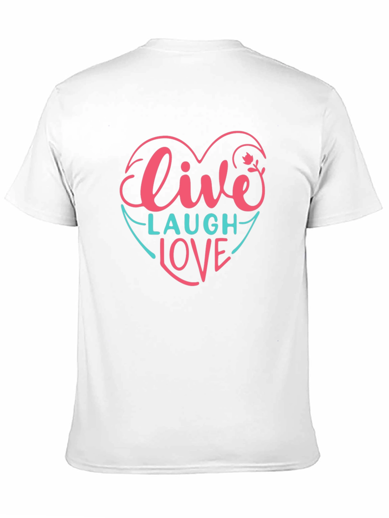Black Live Laugh Love Heart T-Shirt view 11