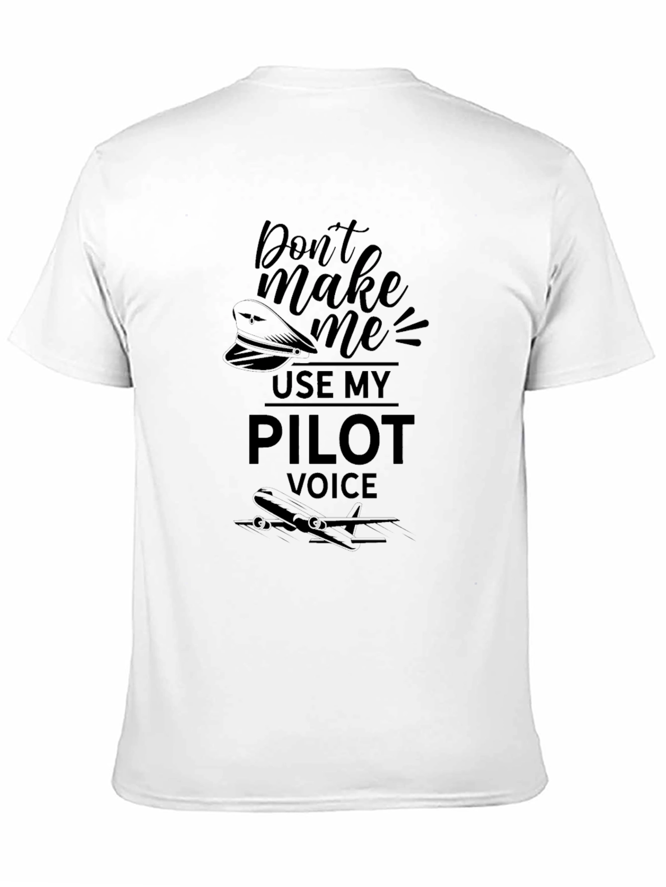 Black Pilot Voice T-Shirt - Funny Aviation Tee view 11