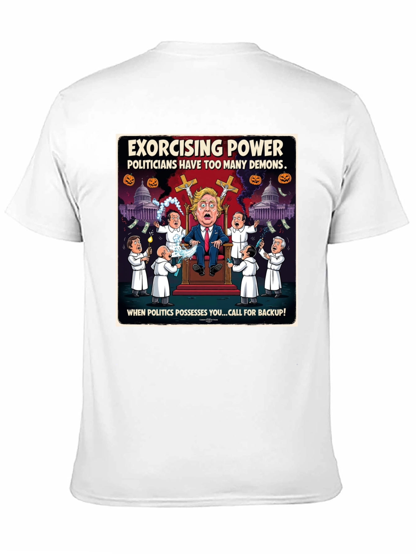 Black Exorcising Power Graphic T-Shirt view 11