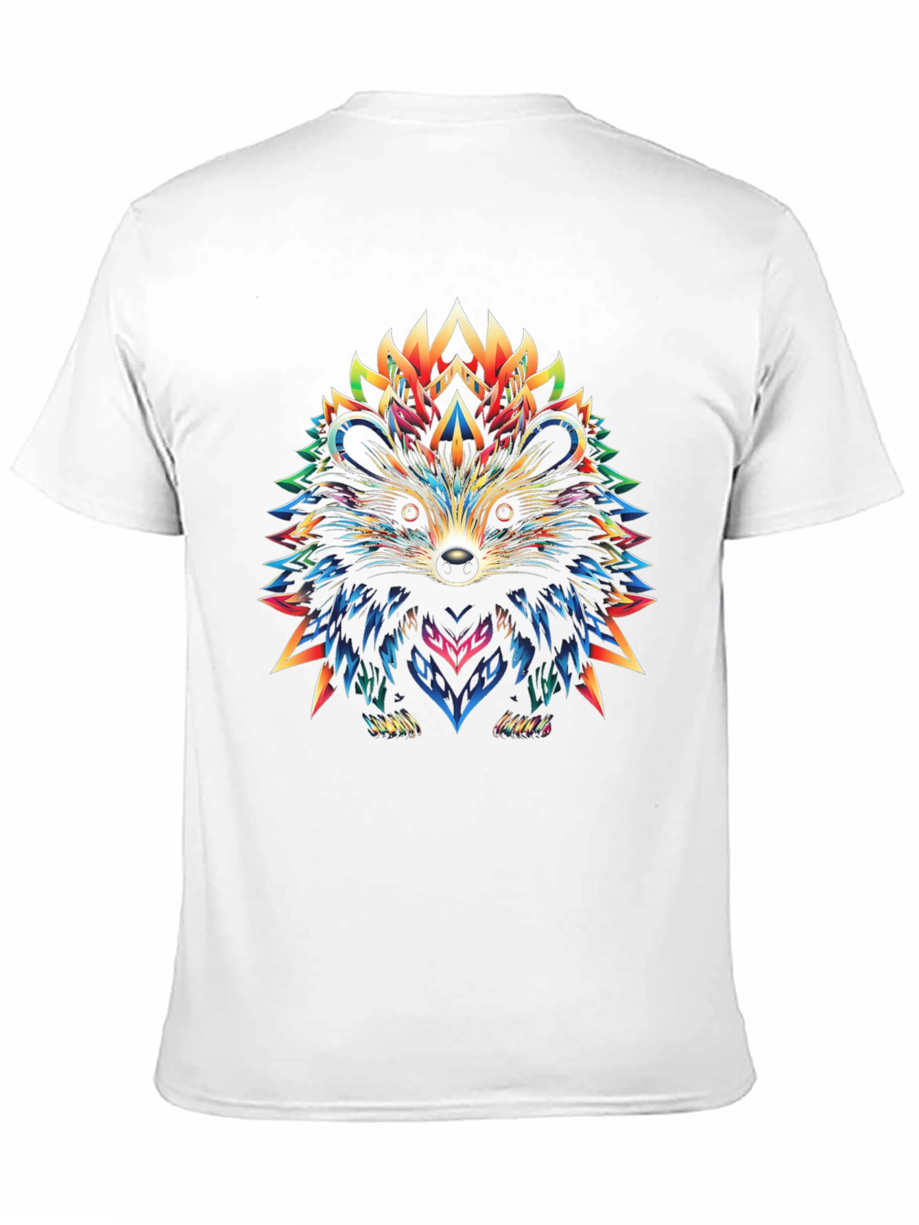 Black Vibrant Hedgehog Graphic Tee - Unique Art Design view 11