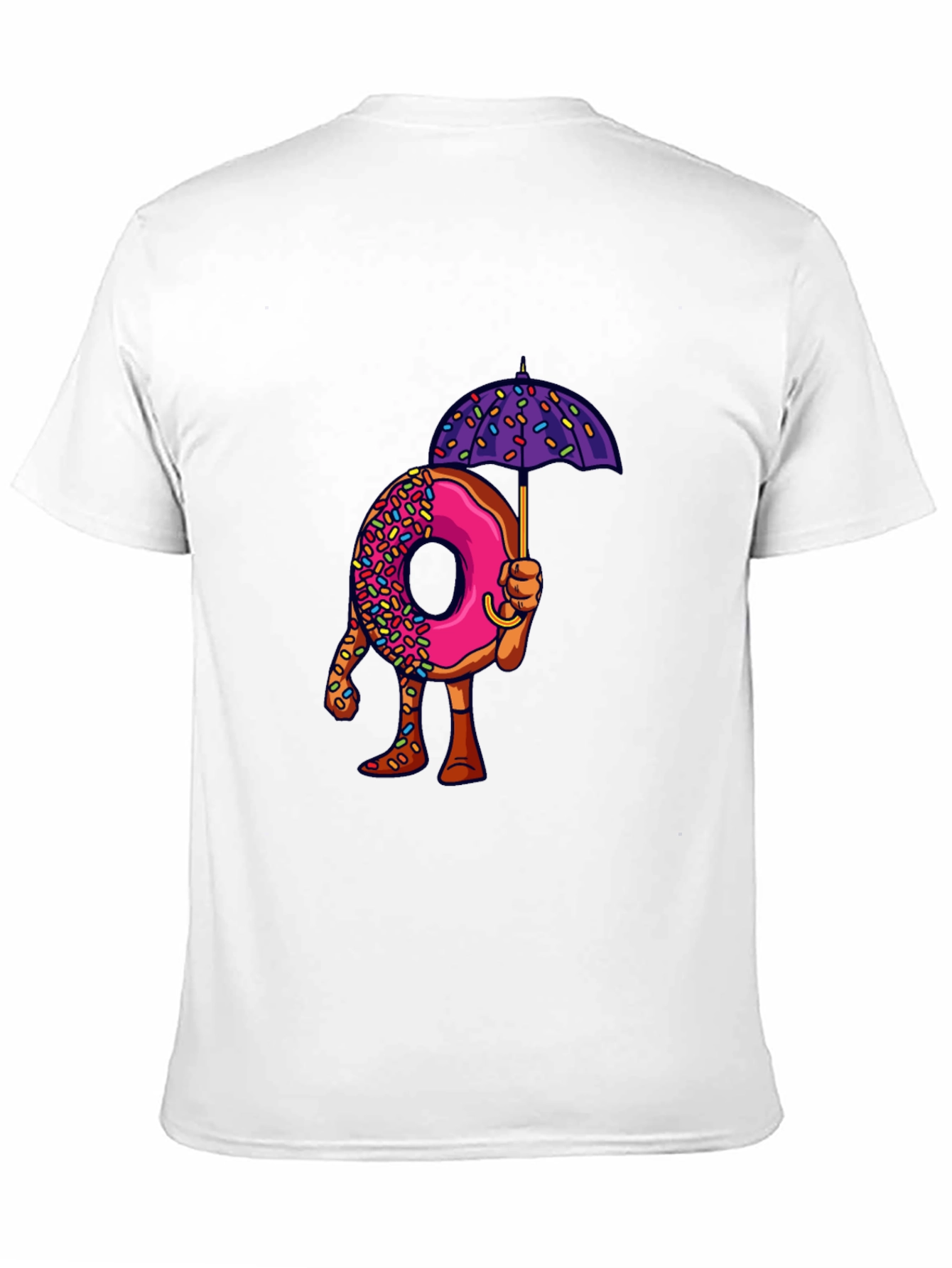 Black Donut Umbrella Graphic Tee - Unique Novelty Design view 11
